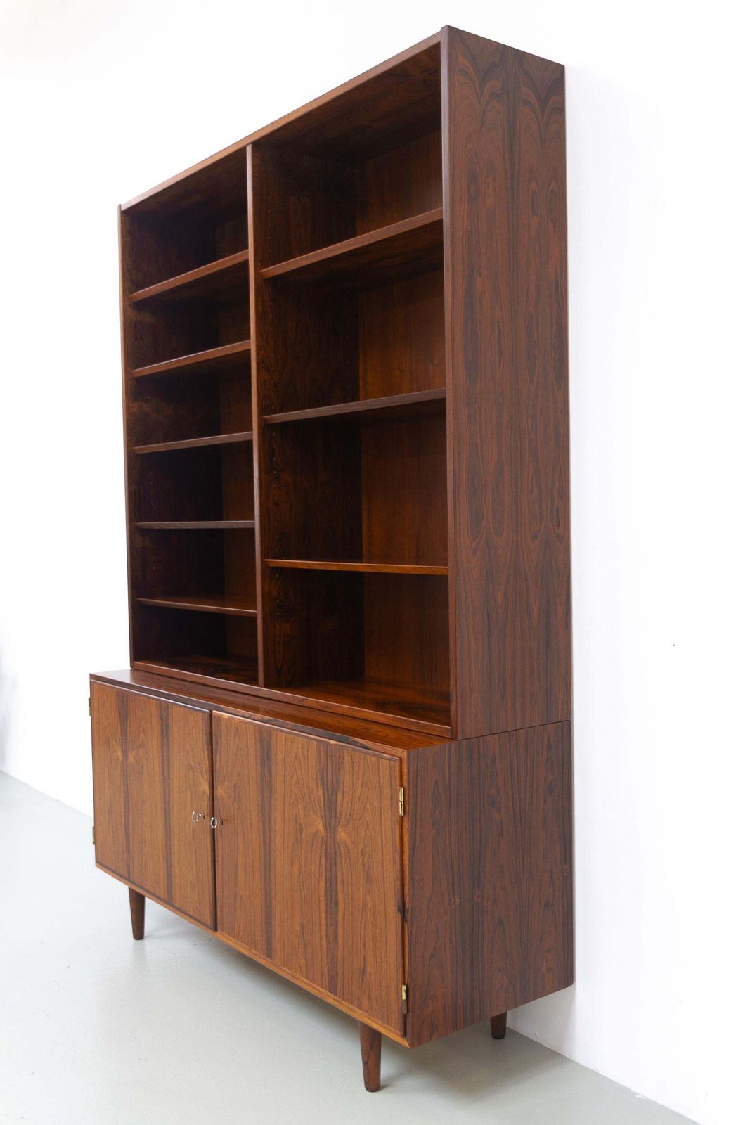 Danish Rosewood Bookcase With Sideboard By Carlo Jensen For Hundevad, 1960s. photo vintage