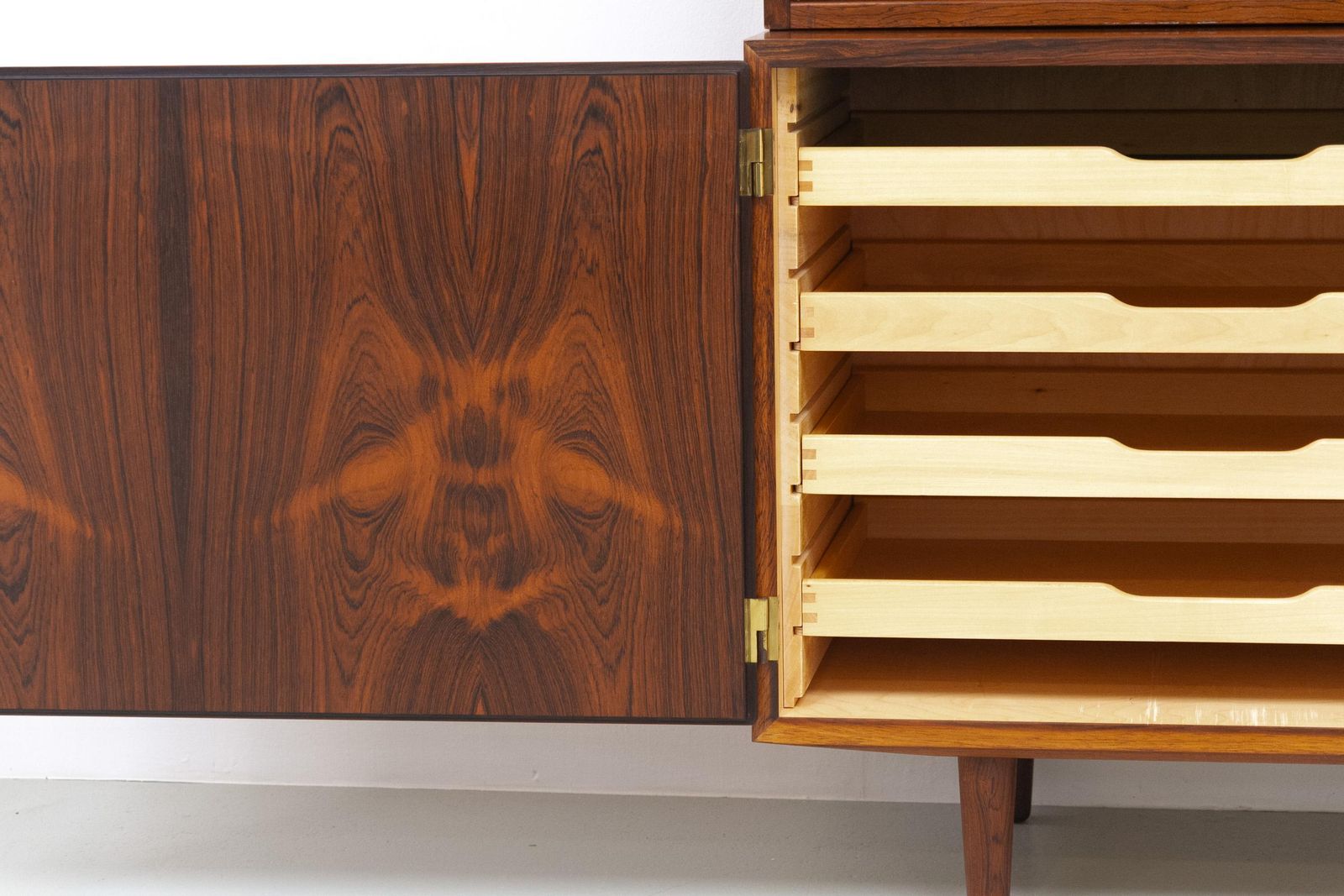 Furniture Danish Rosewood Bookcase With Sideboard By Carlo Jensen For Hundevad, 1960s. photo