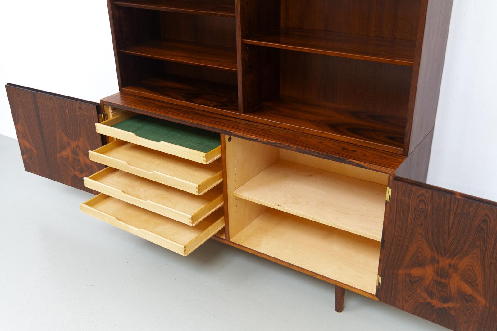 photo buy Danish Rosewood Bookcase With Sideboard By Carlo Jensen For Hundevad, 1960s.