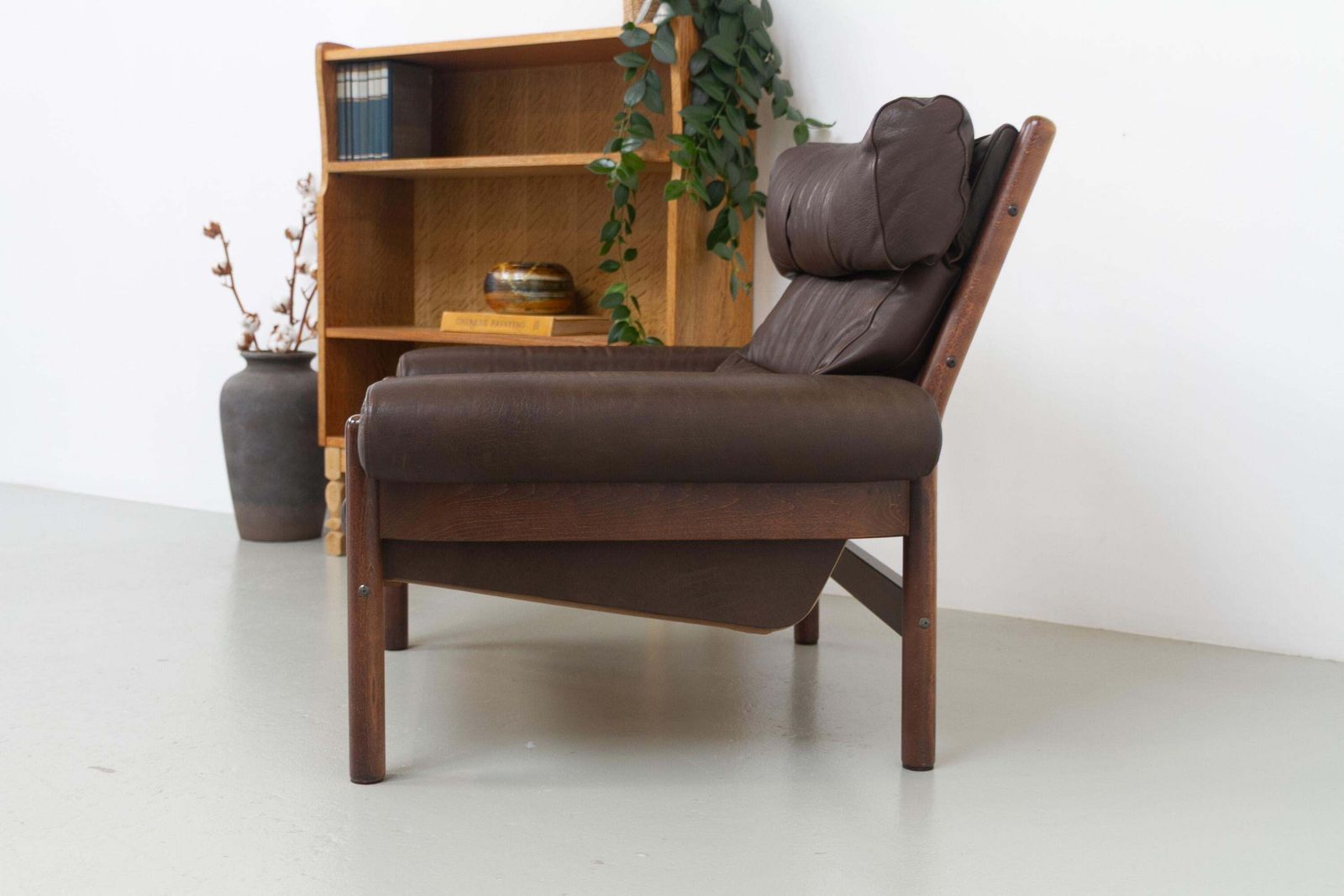 Danish Mid Century Norell Style Leather Lounge Chair, 1960s. photo Furniture