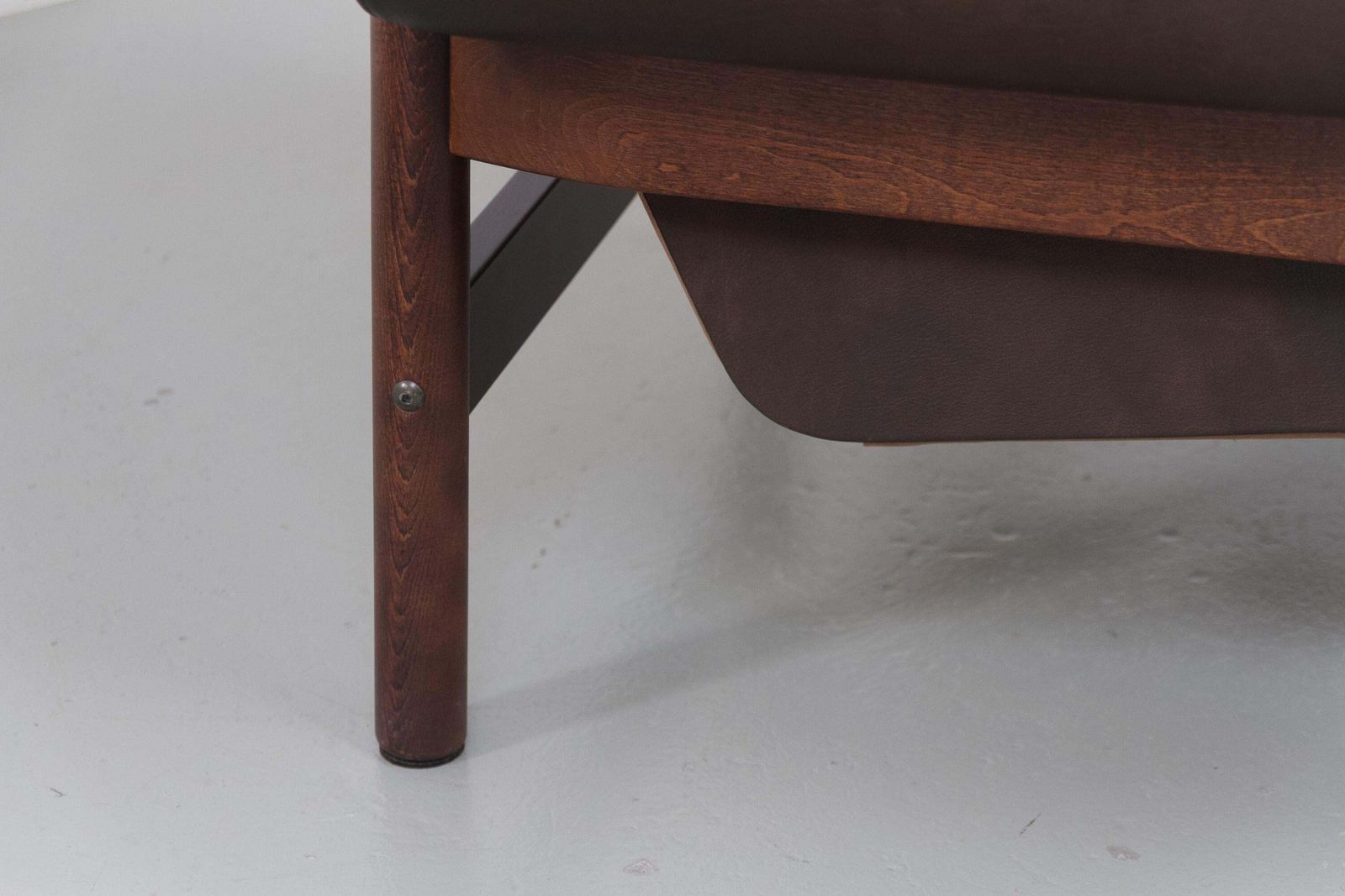 photo vintage Danish Mid Century Norell Style Leather Lounge Chair, 1960s.