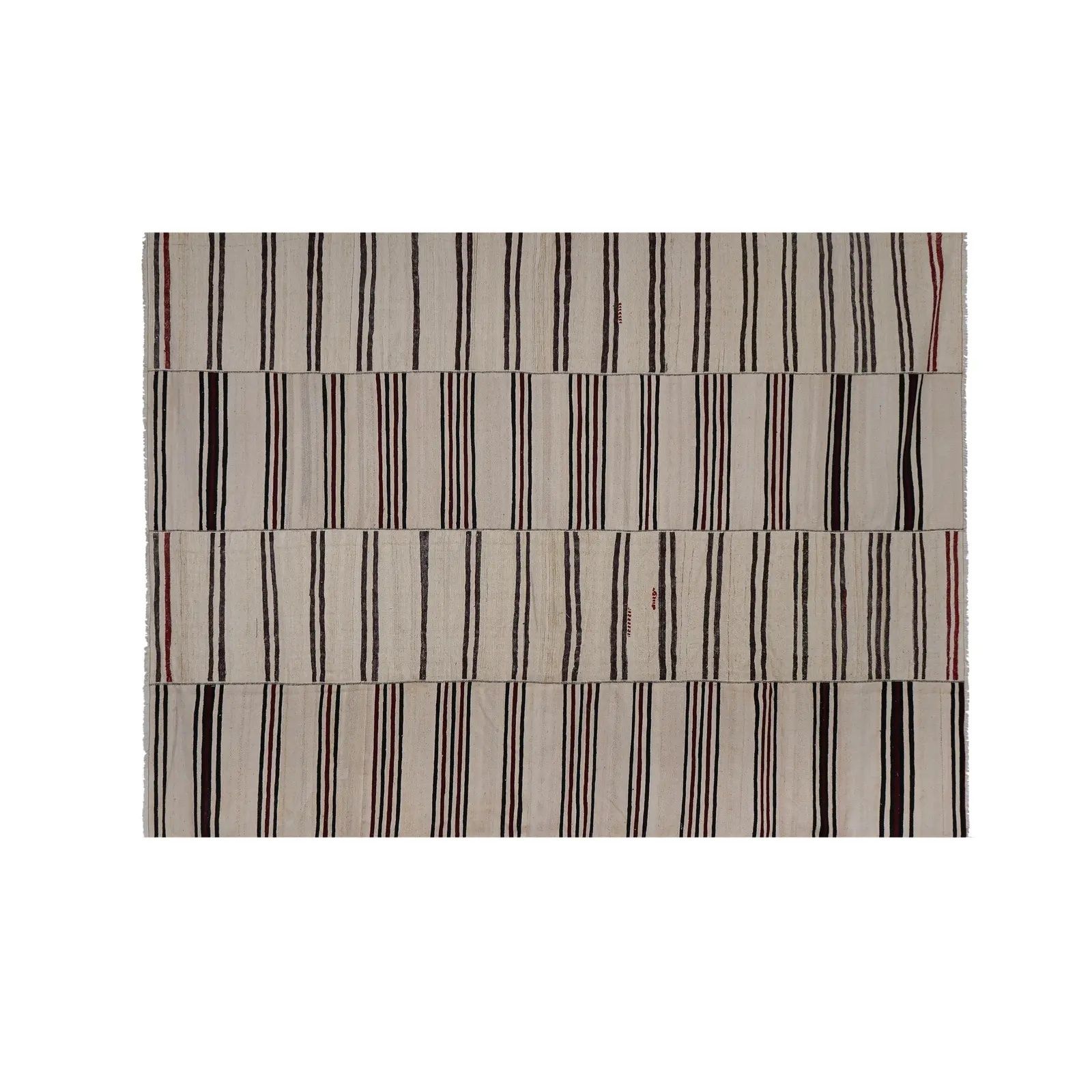 Vintage Oversized Striped Turkish Kilim Rug 9' X 12'3'' photo for sale