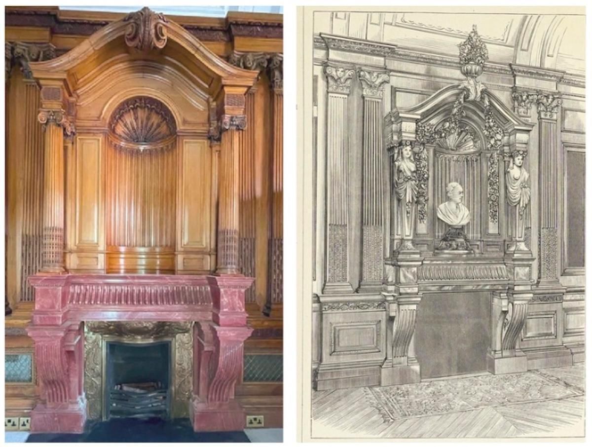 George Trollope & Sons Fireplace & Room, Paris Exhibition 1878 Gold Medal Winner photo for sale
