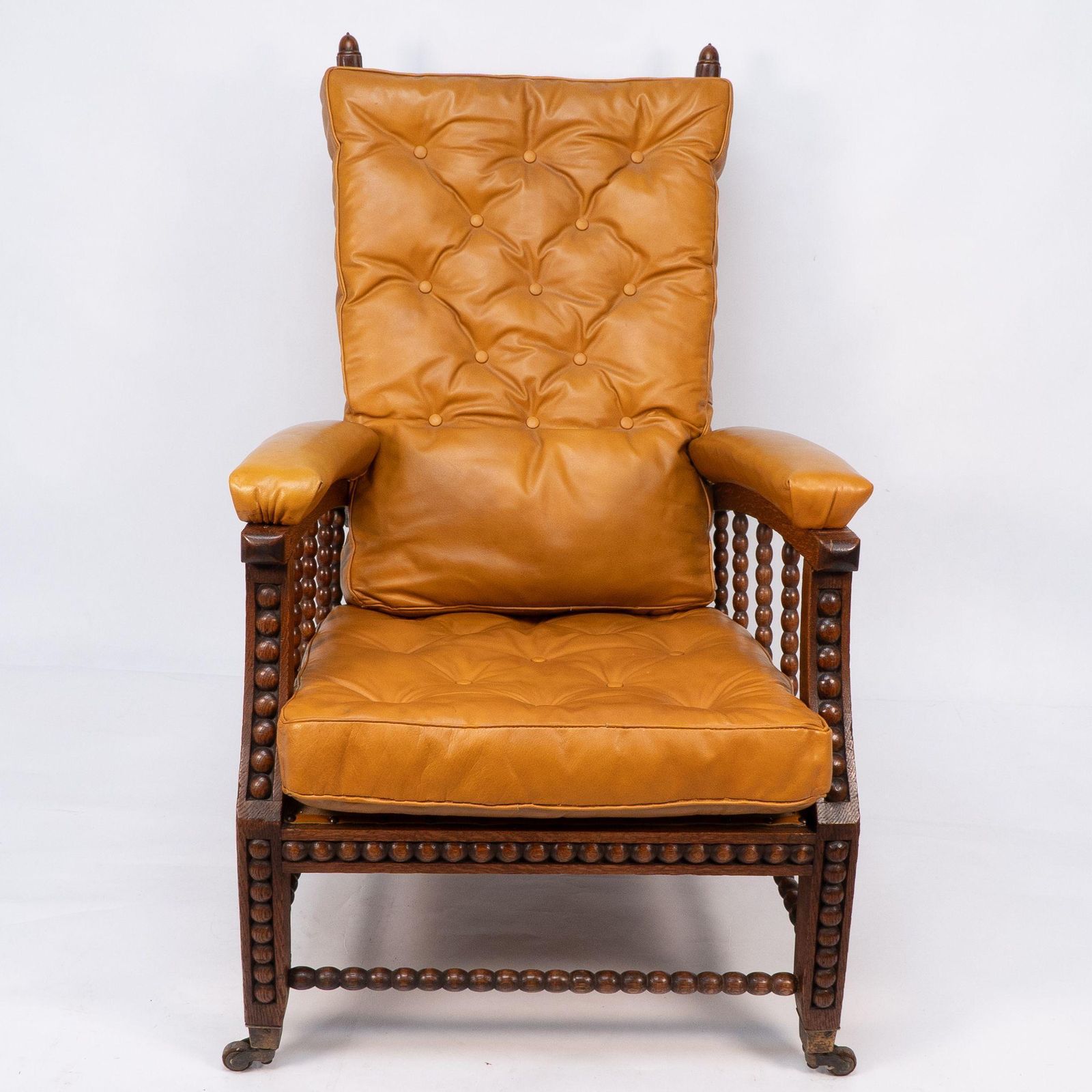 Morris & Co. Aesthetic Movement Oak Reclining Armchairs photo for sale