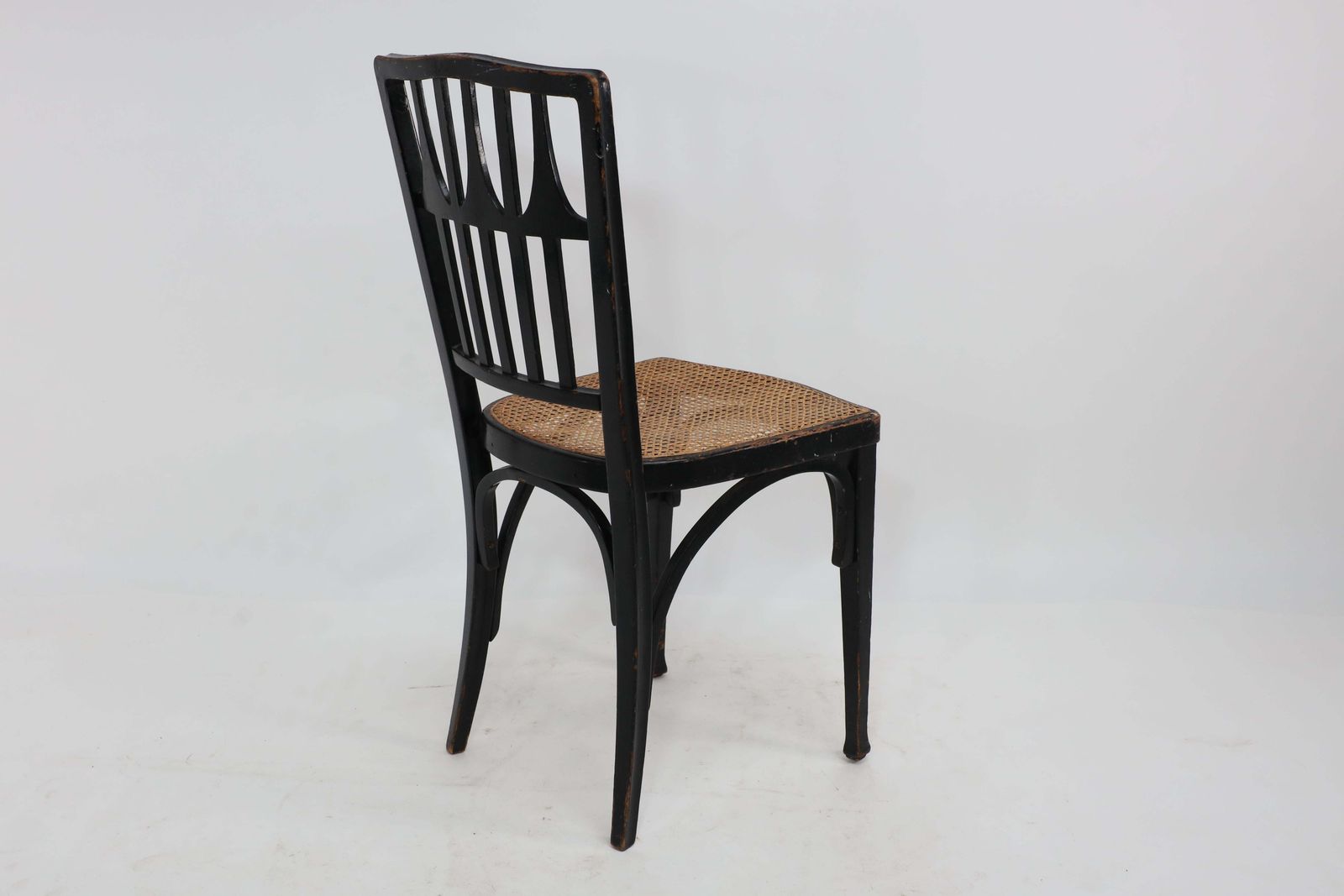 Gustav Siegel For J And J Kohn. Three Ebonised Bentwood Dining Or Cafe Chairs. photo Furniture