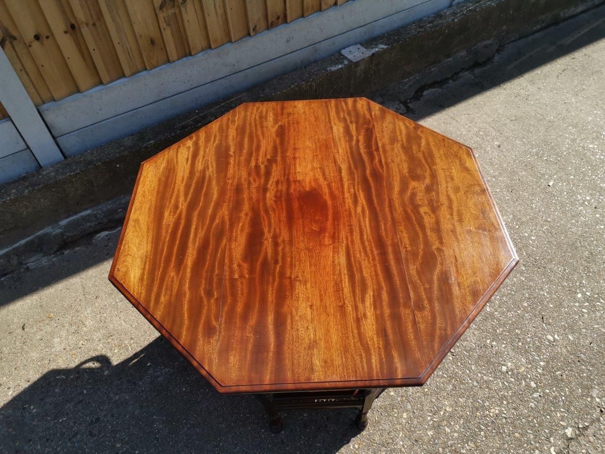 George Faulkner Armitage. An Aesthetic Movement Octagonal Mahogany Center Table photo for sale