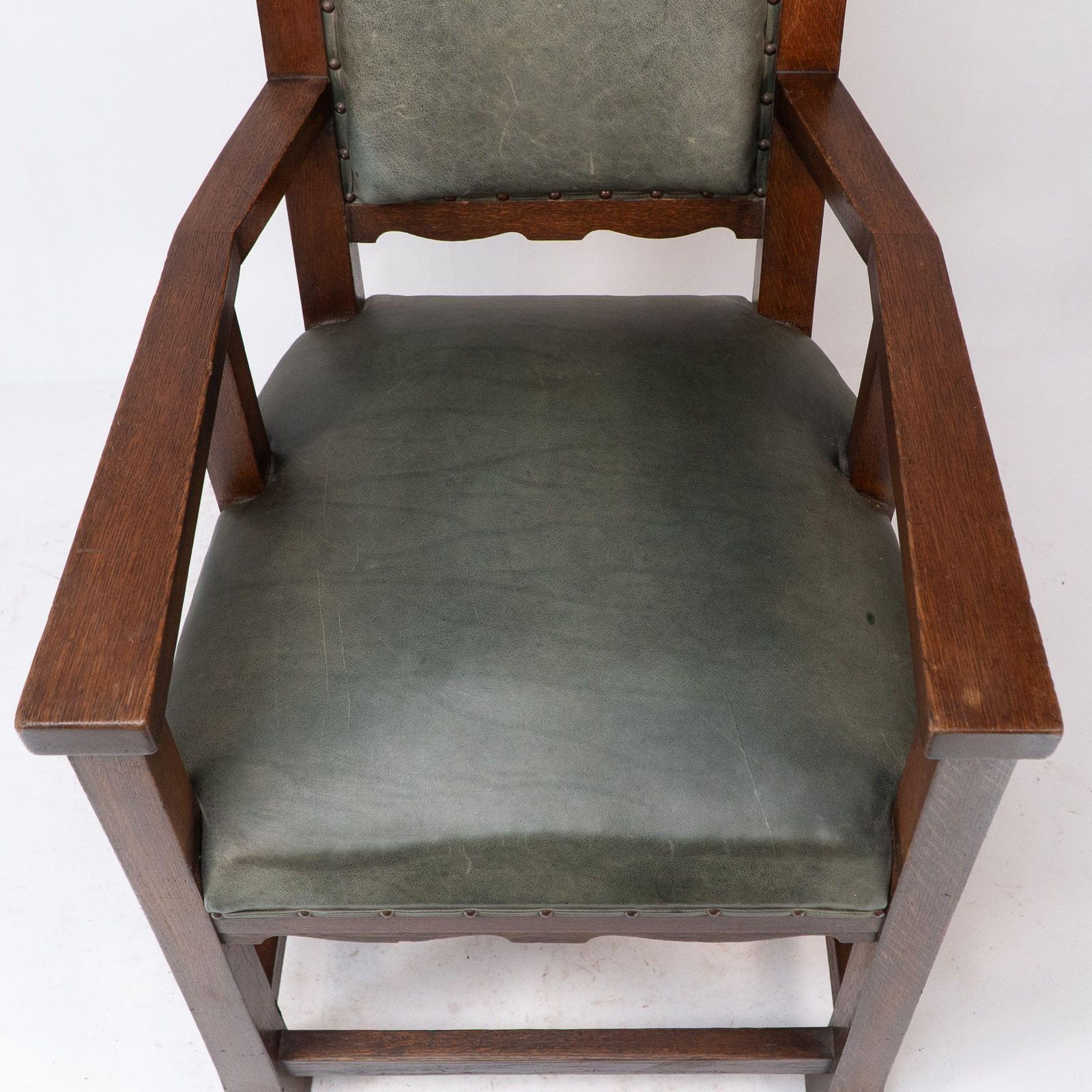 photo for sale Heal And Son (Attributed). An Arts And Crafts Six Legged Oak Armchair
