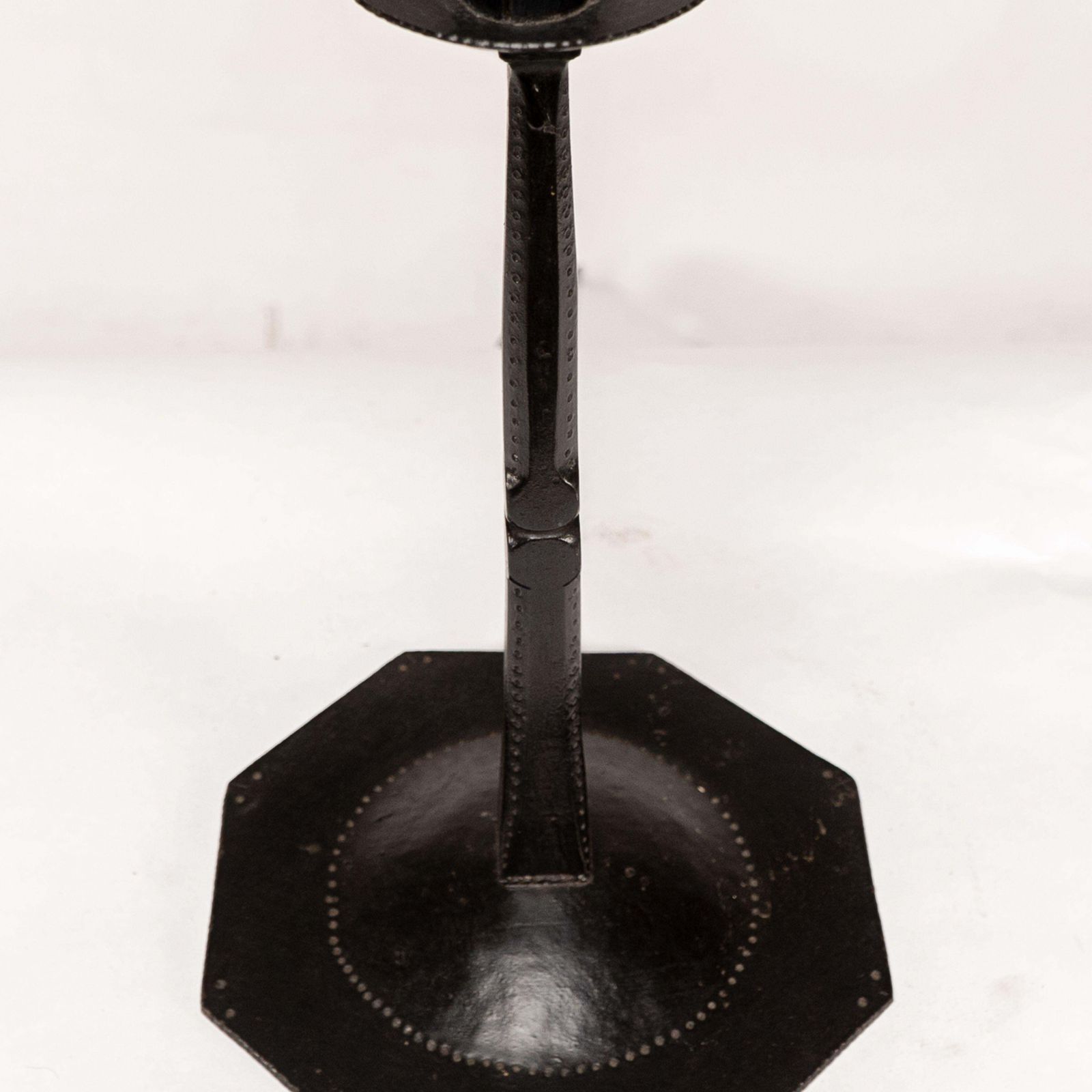 photo buy Ernest Gimson & Made By Alfred Bucknell. A Rare Unusually Tall Steel Candlestick