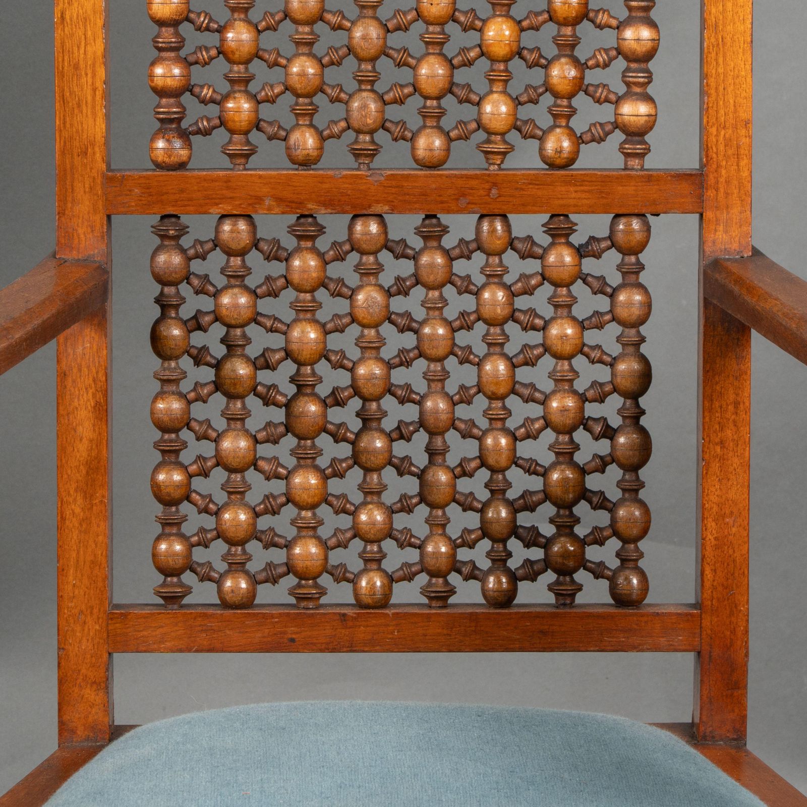 photo vintage DR C Dresser, Attributed. A Moorish Style Walnut Armchair
