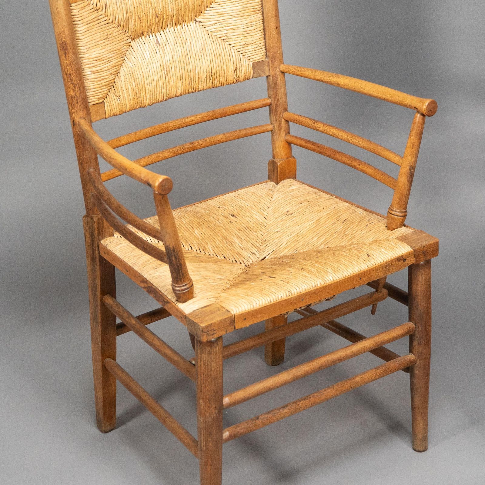 Furniture Morris & Co Attributed To Philip Webb. A Scarce Pair Of Beech Sussex Armchairs photo