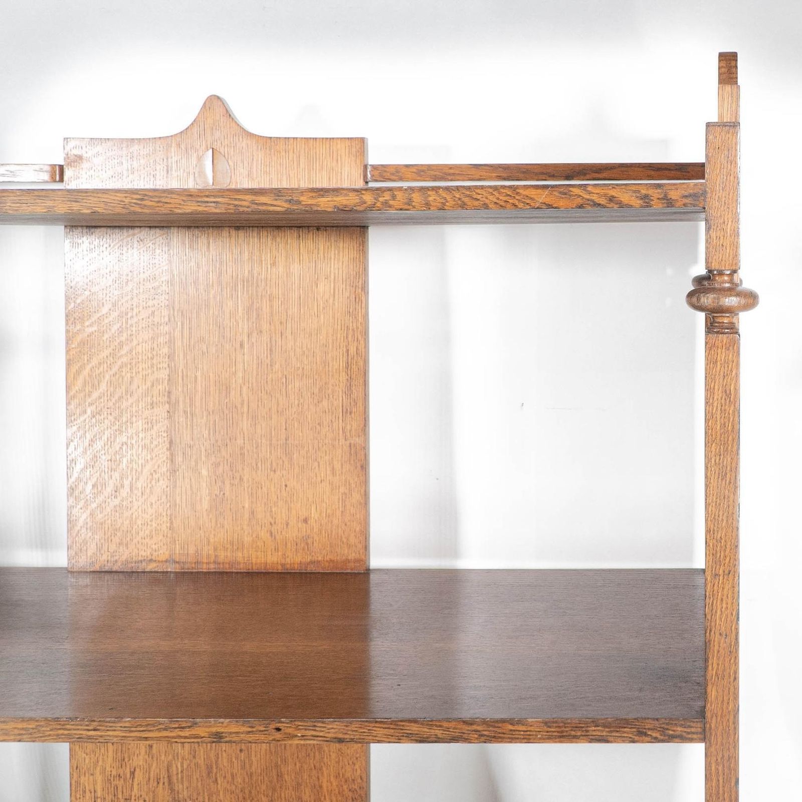 Furniture A Glasgow School Arts & Crafts Oak Buffet W/ Plank Sides And Central Plank Back photo