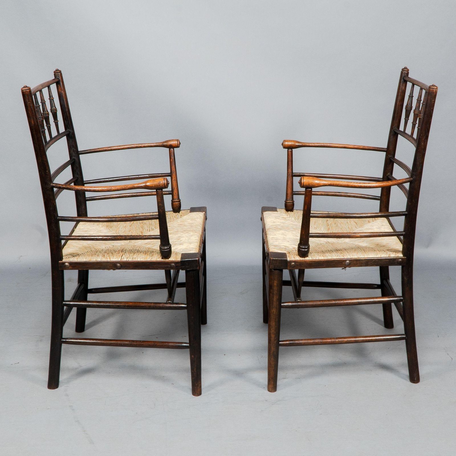Attributed To Philip Webb Rare Pair Of Large Sussex Armchairs, Fully Restored photo for sale