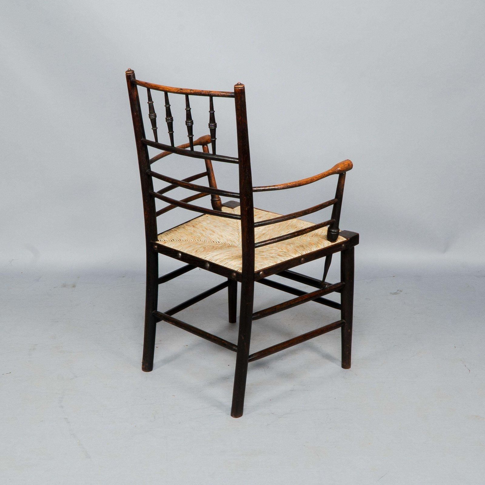 photo furniture Attributed To Philip Webb Rare Pair Of Large Sussex Armchairs, Fully Restored