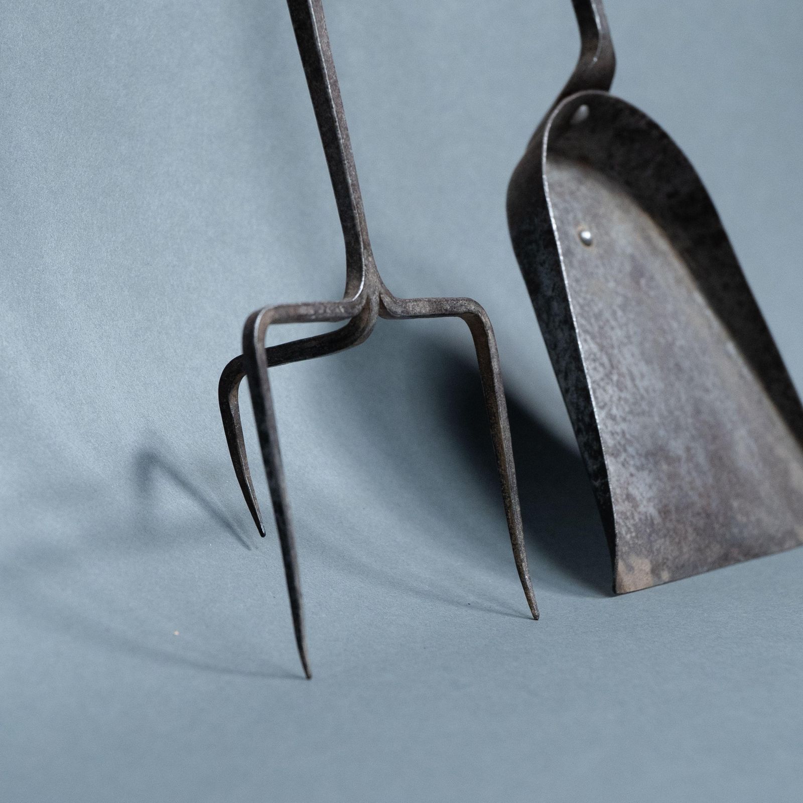 photo for sale A Pair Of Arts And Crafts Steel Fire Utensils
