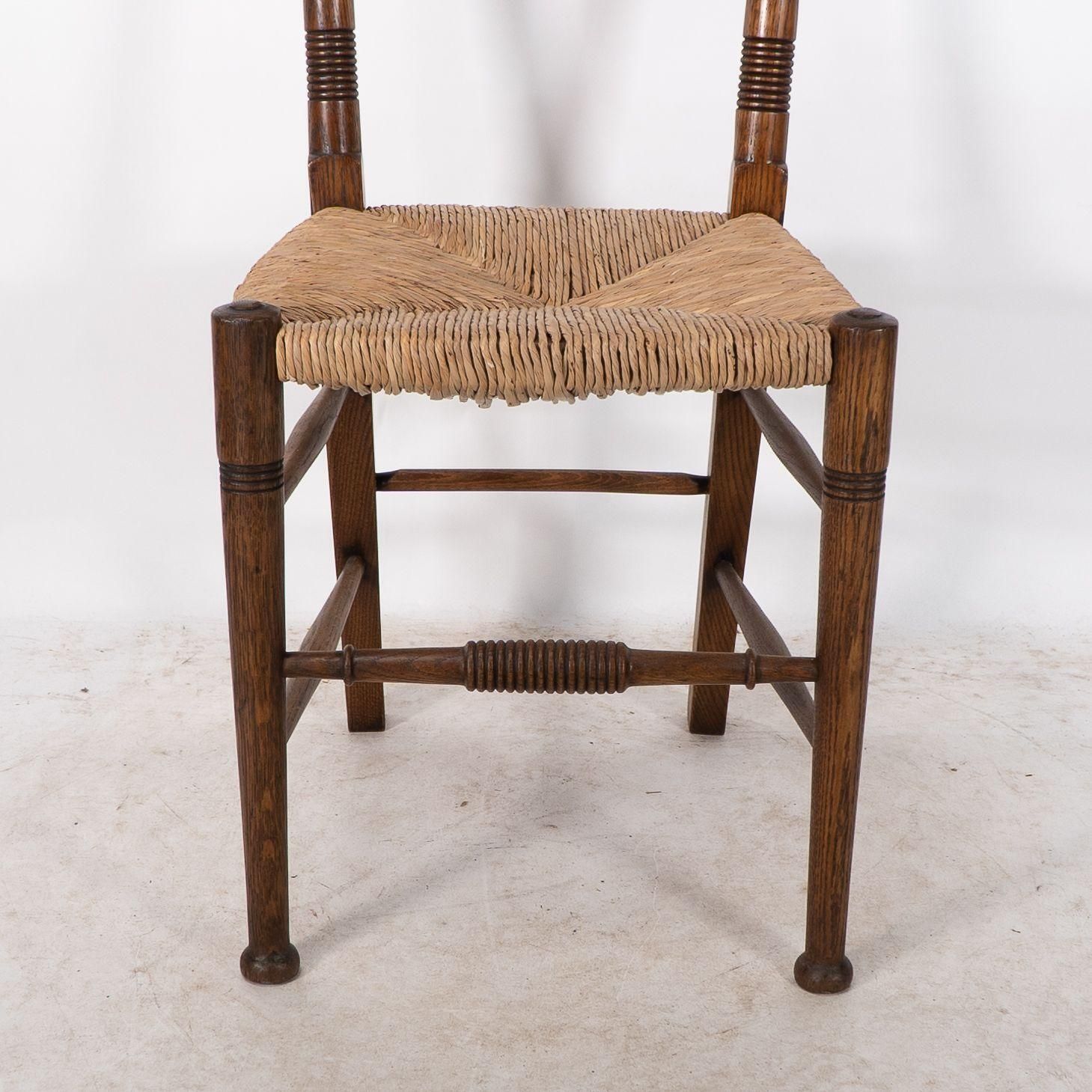William Birch. Liberty & Co. A Arts And Crafts Rush Seat Oak Dining Chair photo buy