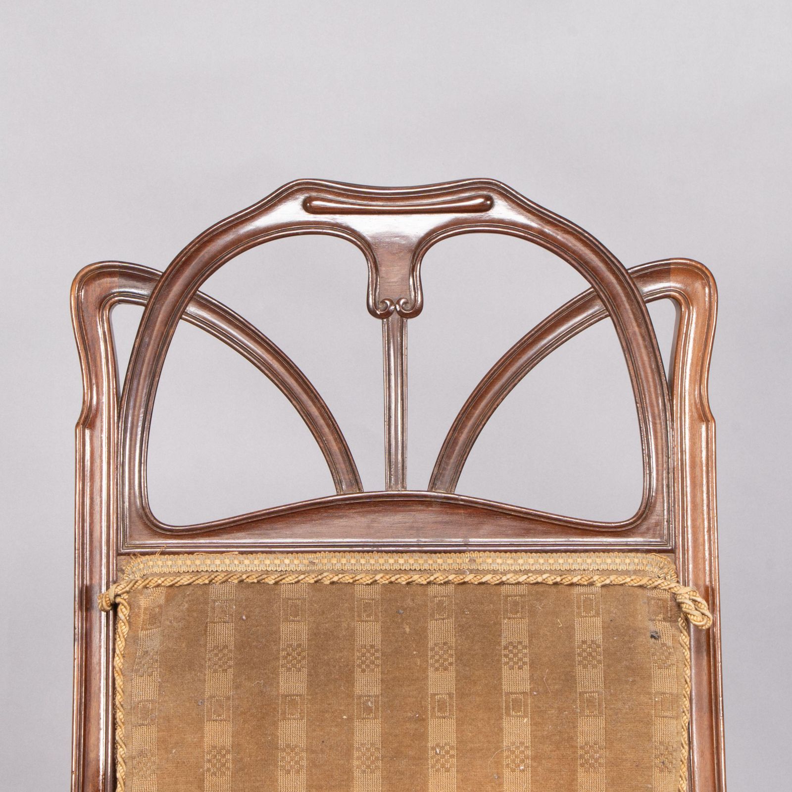 photo for sale Louis Majorelle. Art Nouveau Carved Walnut Armchair With Original Period Fabric