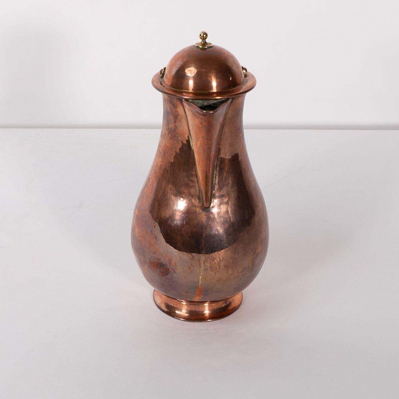 Birmingham Guild Of Handicraft. An Arts & Crafts Copper And Brass Chocolate Jug photo for sale