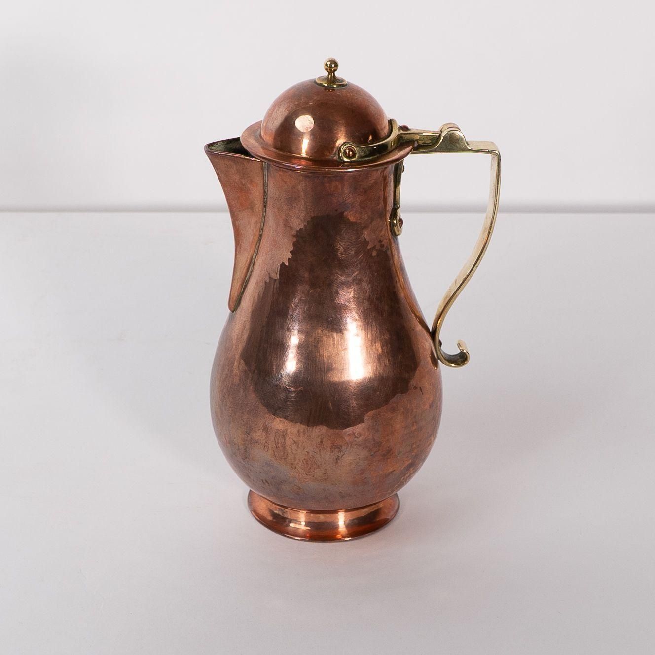Birmingham Guild Of Handicraft. An Arts & Crafts Copper And Brass Chocolate Jug photo 1836.0