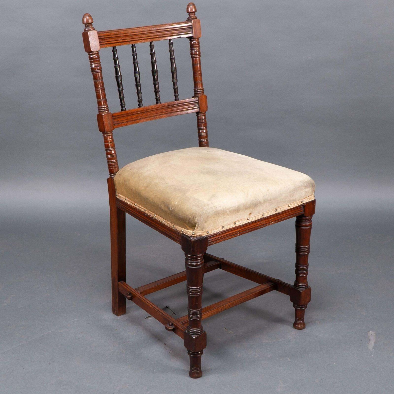 Charles Mills & Sons. Three Aesthetic Movement Side Chairs W. Ebonized Turnings photo buy