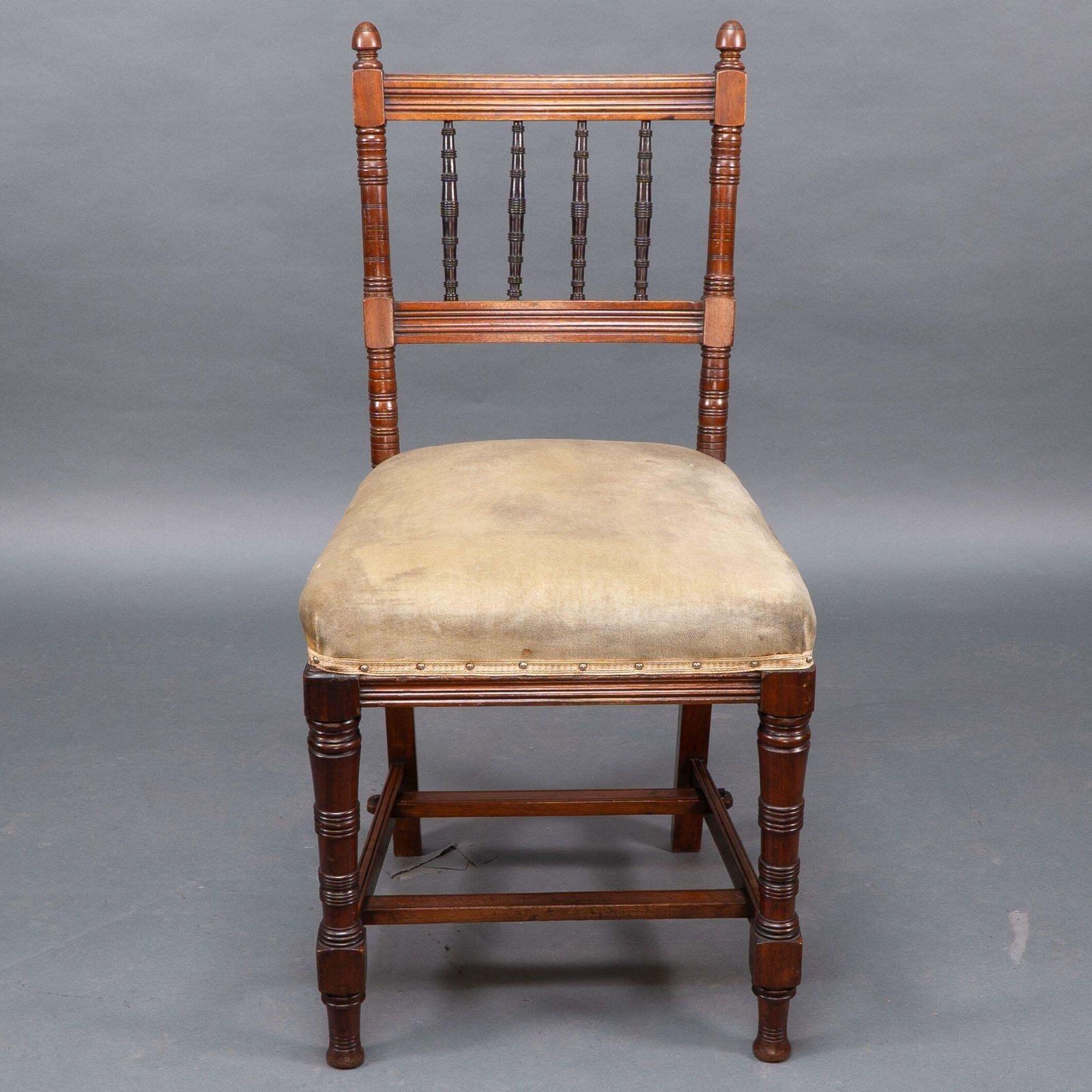 Charles Mills & Sons. Three Aesthetic Movement Side Chairs W. Ebonized Turnings photo vintage