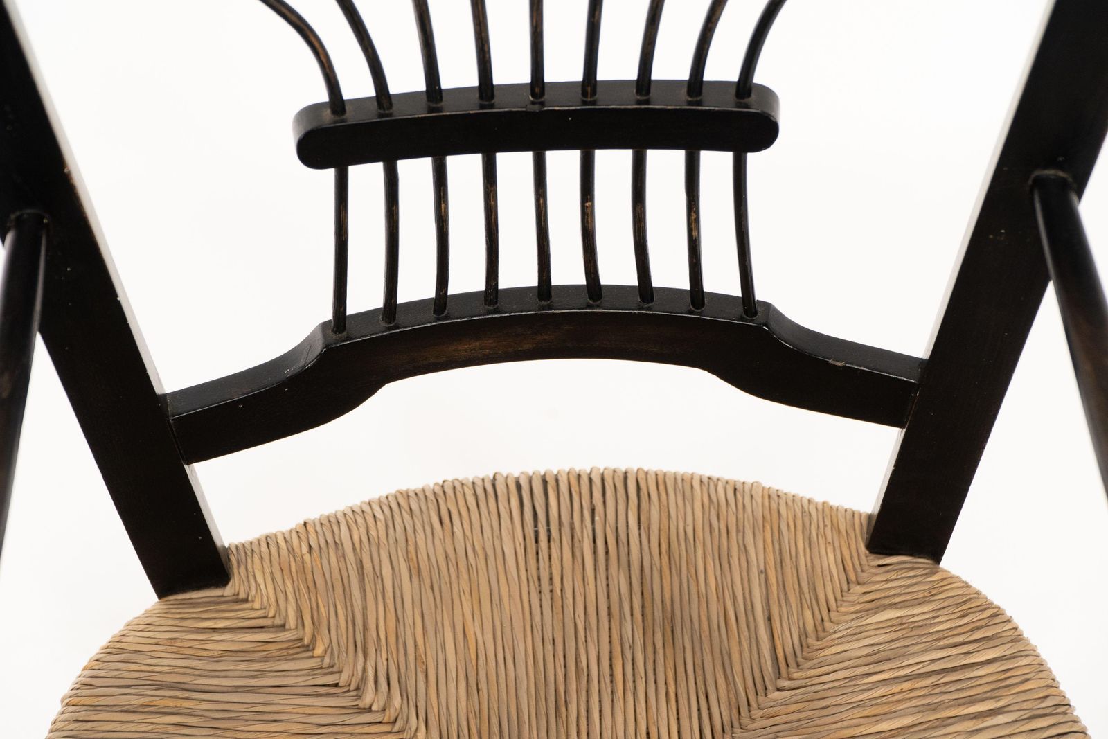 Furniture Dante Rossetti For Morris And Co. A Pair Of Rush Seated Armchairs photo