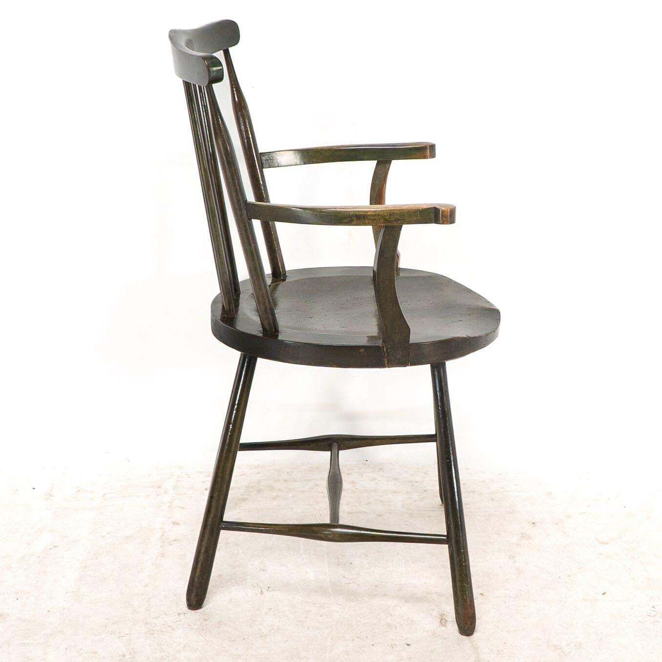 Liberty And Co. Set Of Six Arts And Crafts Walnut Windsor Armchairs photo 3825.0