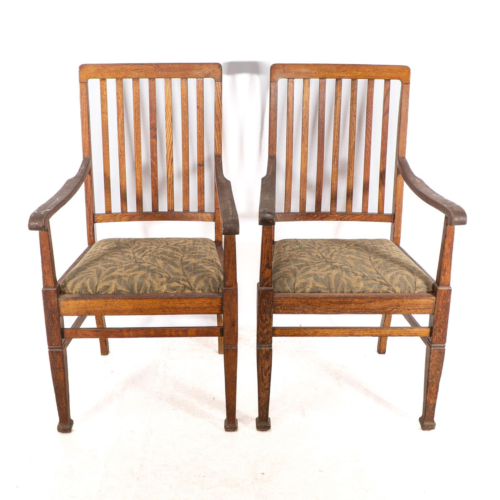 Shapland And Petter. A Pair Of Arts And Crafts Oak Armchair photo furniture
