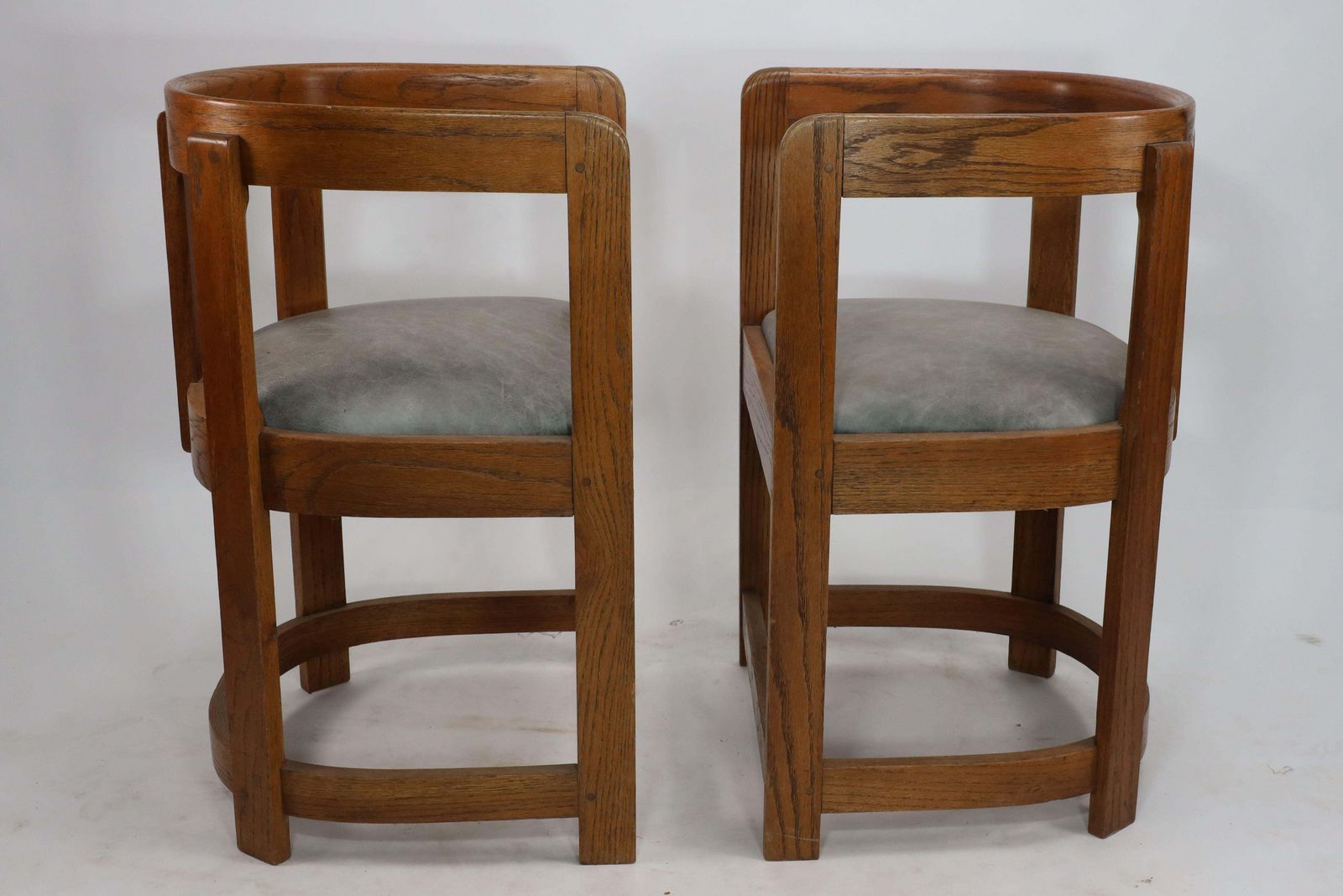 A Pair Of Scottish School Armchairs Of Barrell Form photo for sale