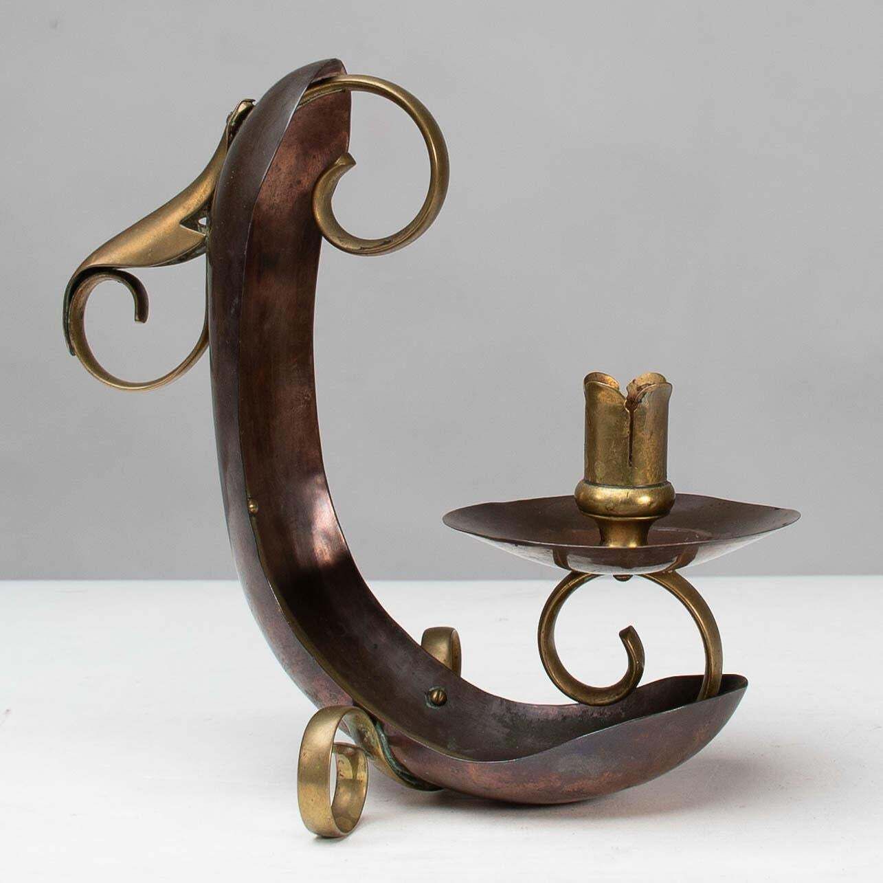 Benham & Froud English Arts & Crafts Copper & Brass Night Light Or Candle Holder photo 489.0