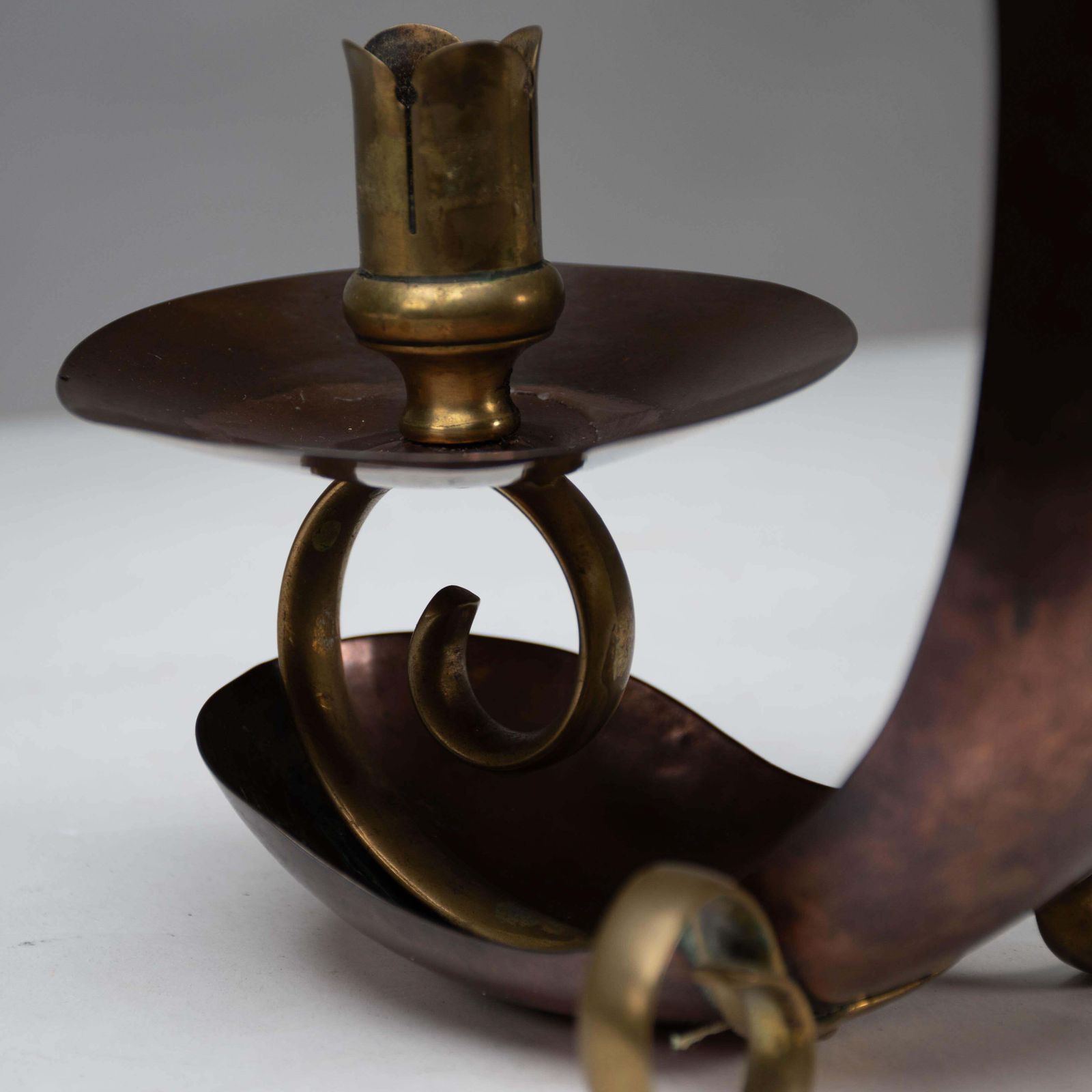 photo furniture Benham & Froud English Arts & Crafts Copper & Brass Night Light Or Candle Holder