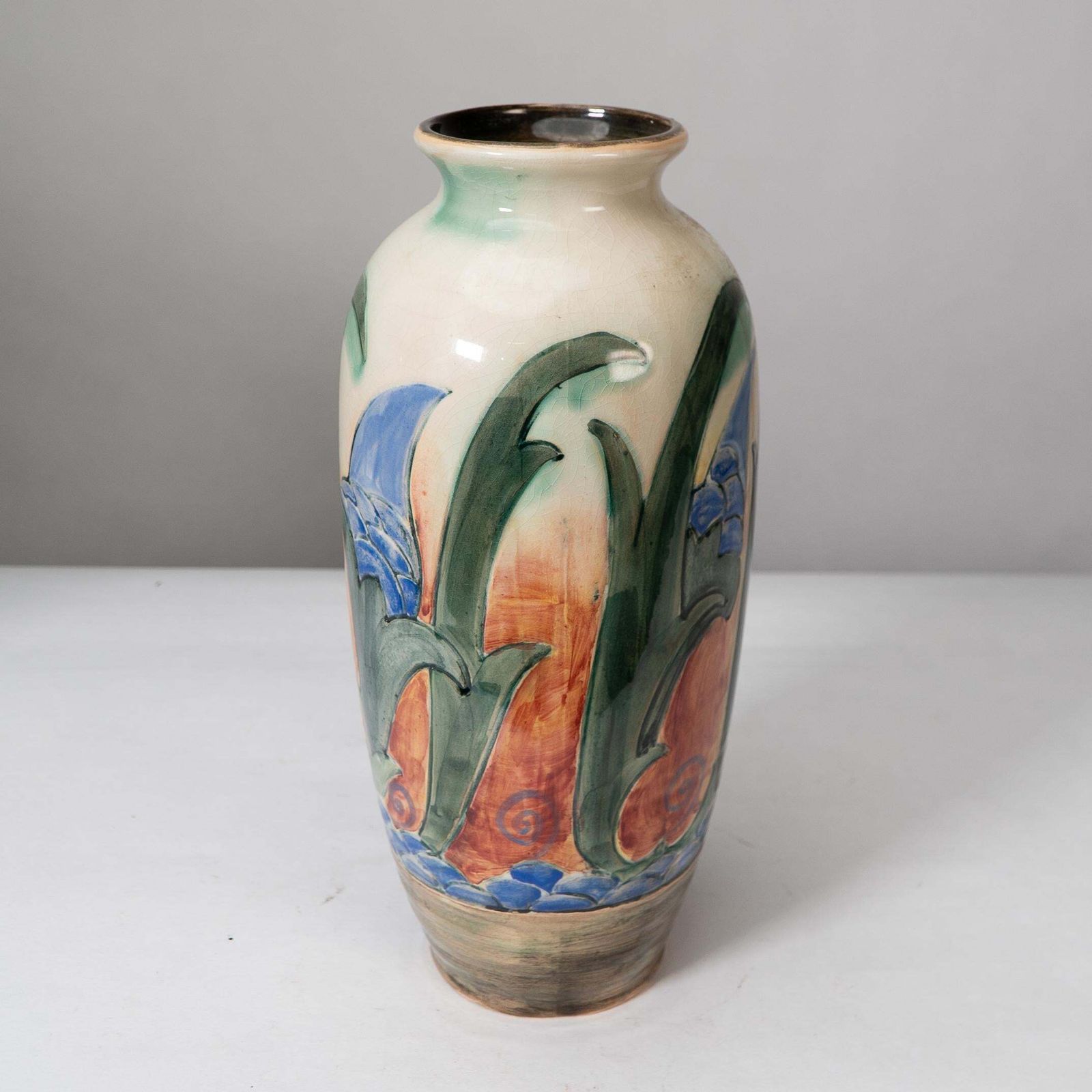 photo furniture Frank Brangwyn For Royal Doulton. A Pair Of Hand Painted Vases