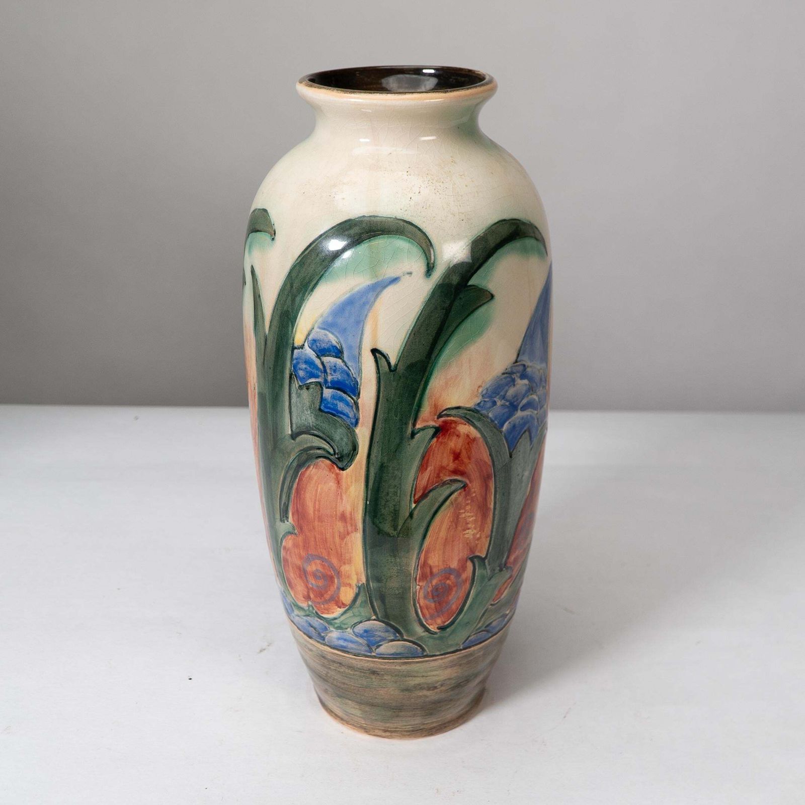 photo for sale Frank Brangwyn For Royal Doulton. A Pair Of Hand Painted Vases
