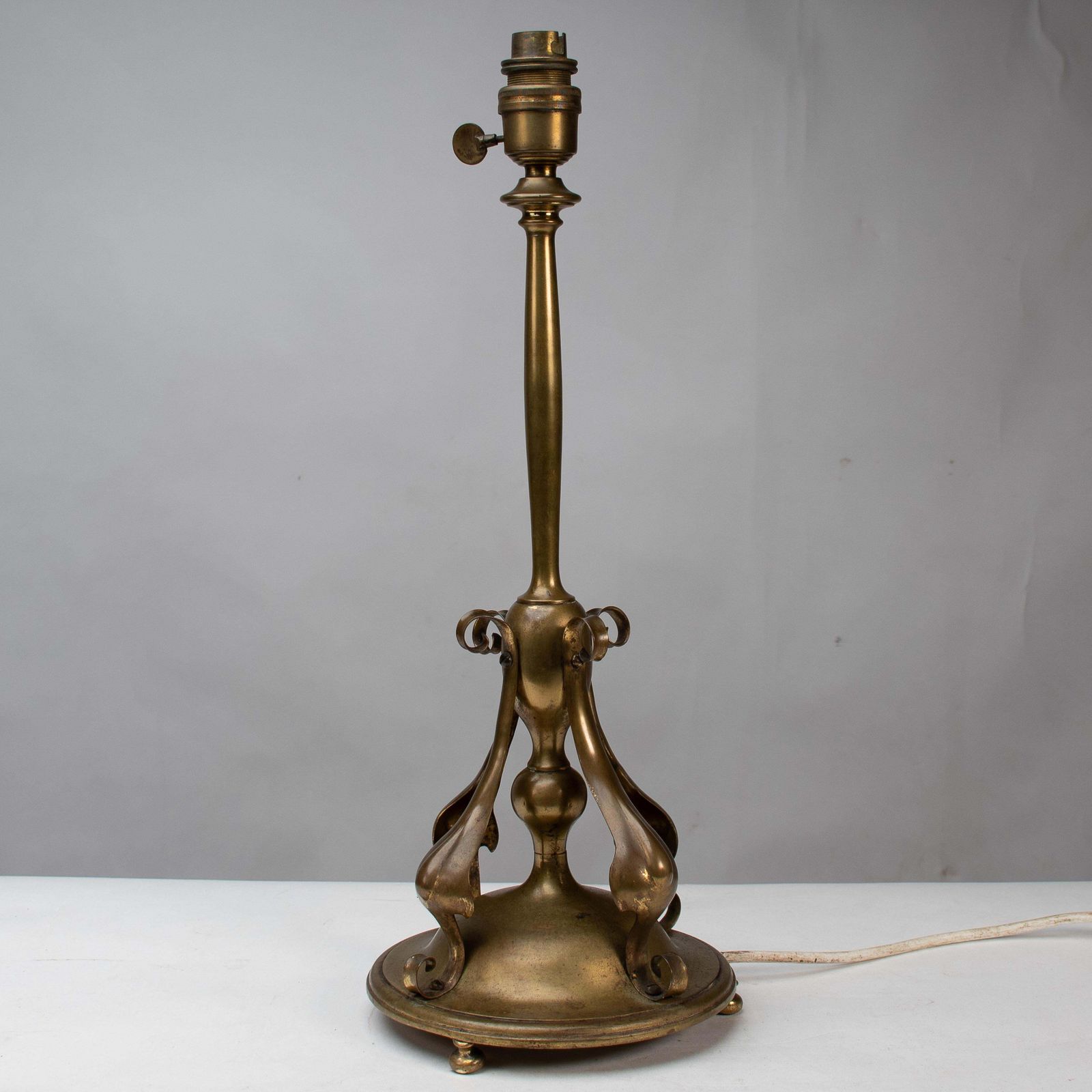 An Arts And Crafts Brass Table Lamp In The Style Of C F A Voysey photo buy