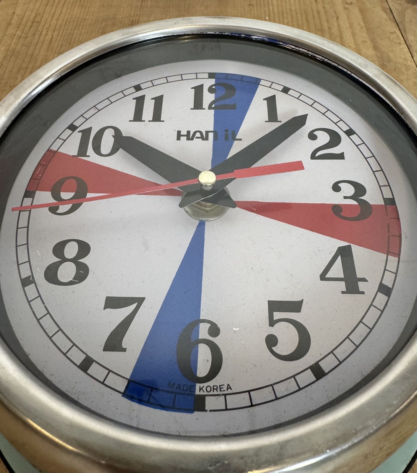 Vintage Blue Hanil Maritime Wall Clock, 1980s photo 279.0