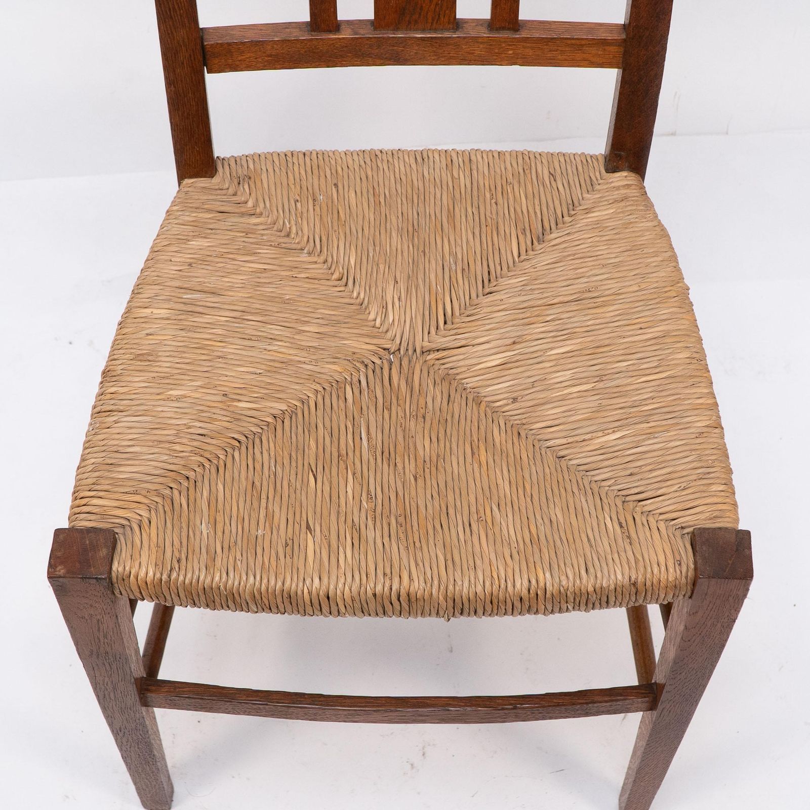 Furniture Wylie And Lochhead (Attributed). A Pair Of Rush Seated Side Or Bedroom Chairs photo