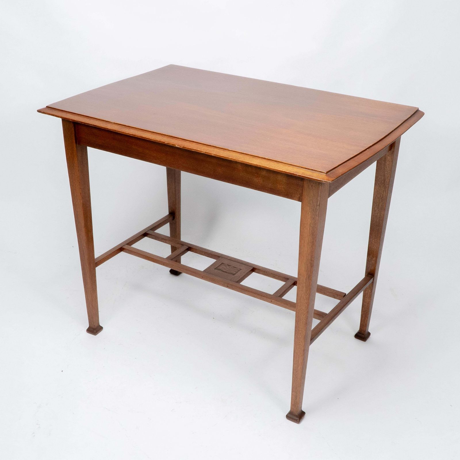 An Arts & Crafts Glasgow School Walnut Side Table W. Moulded Subtly Curving Edge photo buy