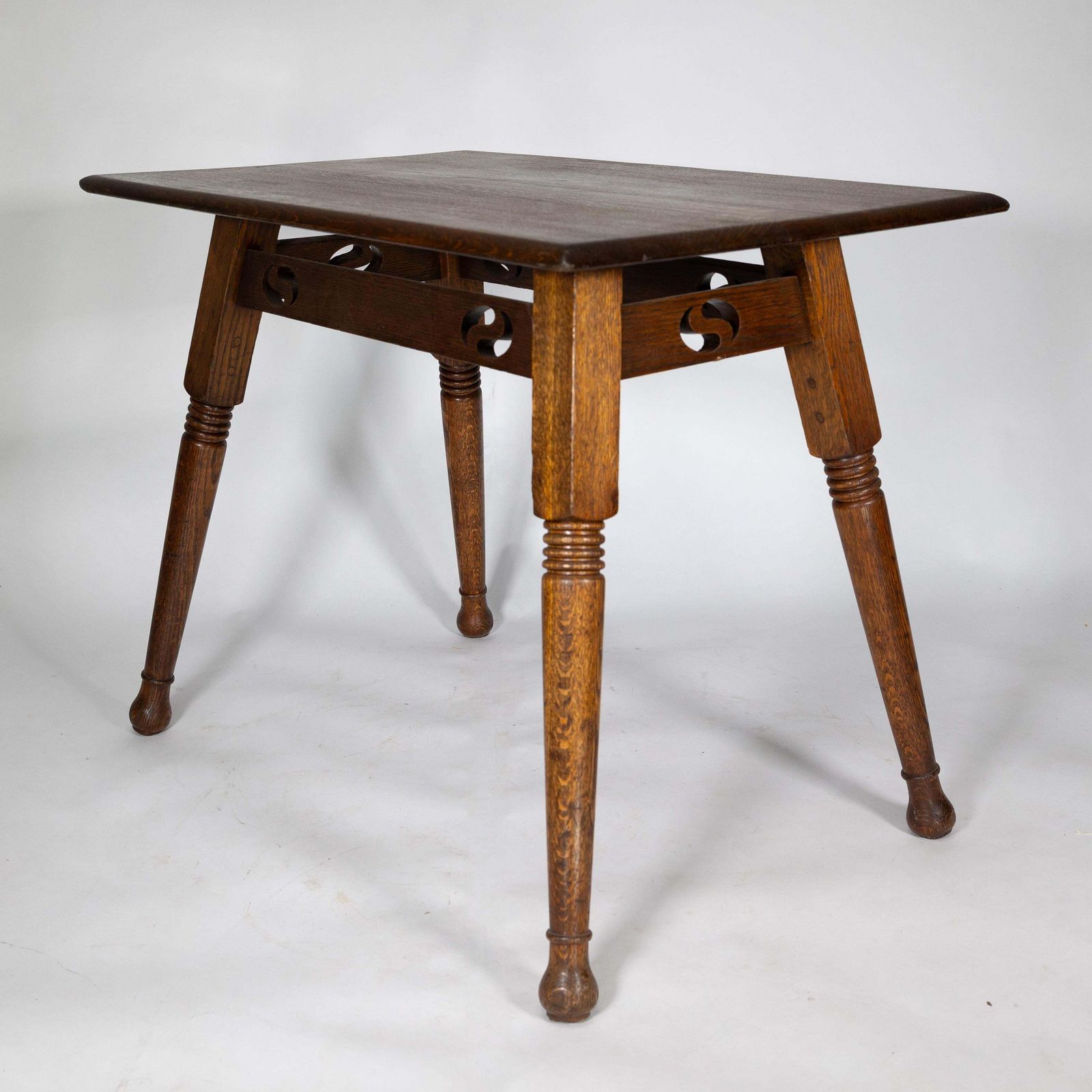 William Birch. A Large Arts And Crafts Oak Side Table photo vintage