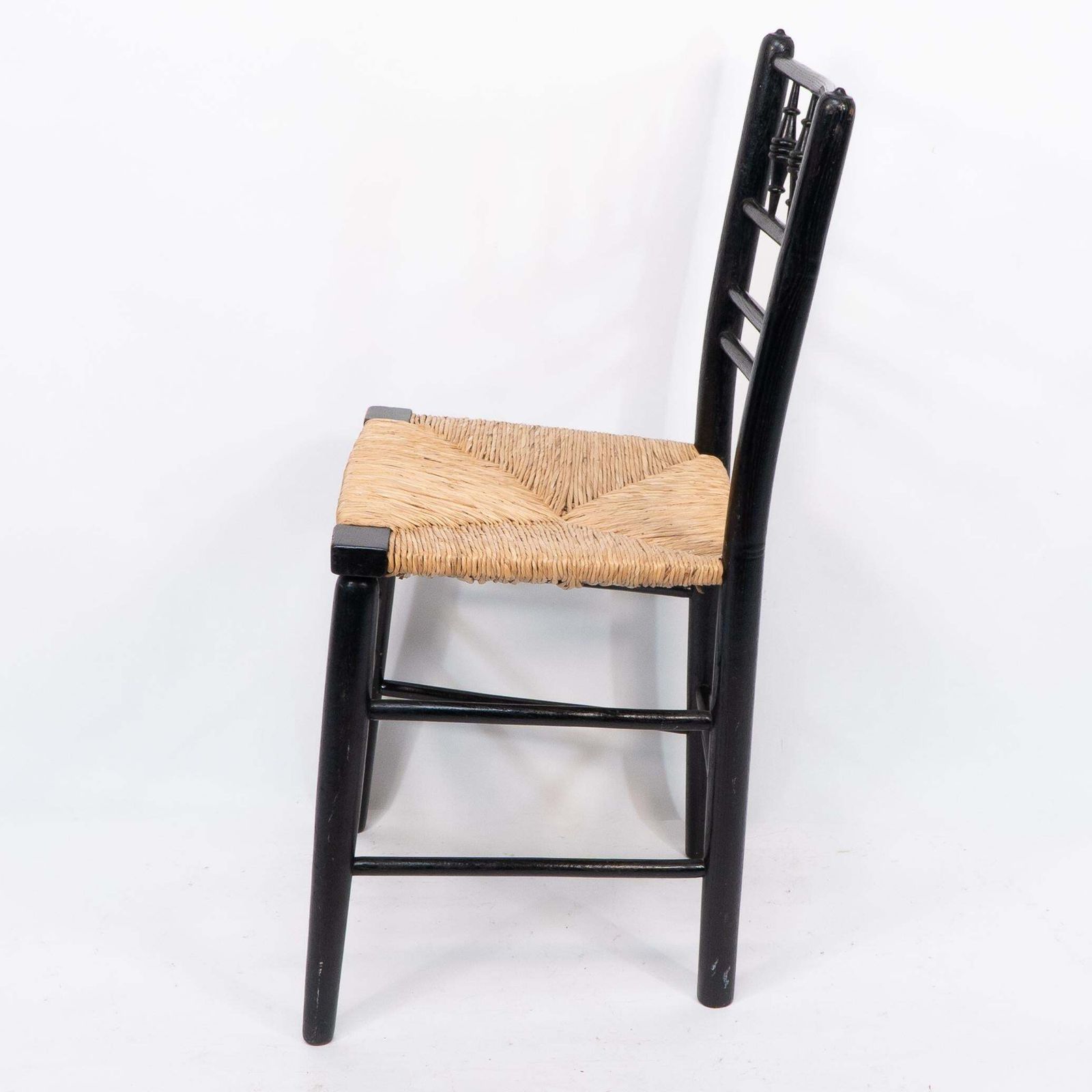 Morris & Co Attr To Philip Webb. Aesthetic Movement Pair Rush Seat Sussex Chairs photo 2856.0