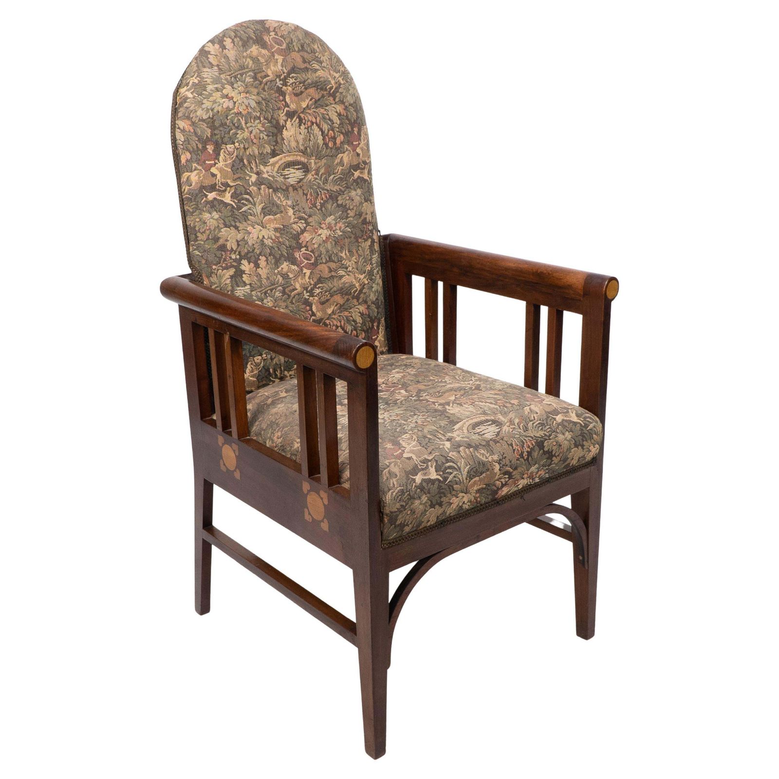 G M Ellwood For J S Henry. A Progressive New Art Armchair With Fruitwood Inlays