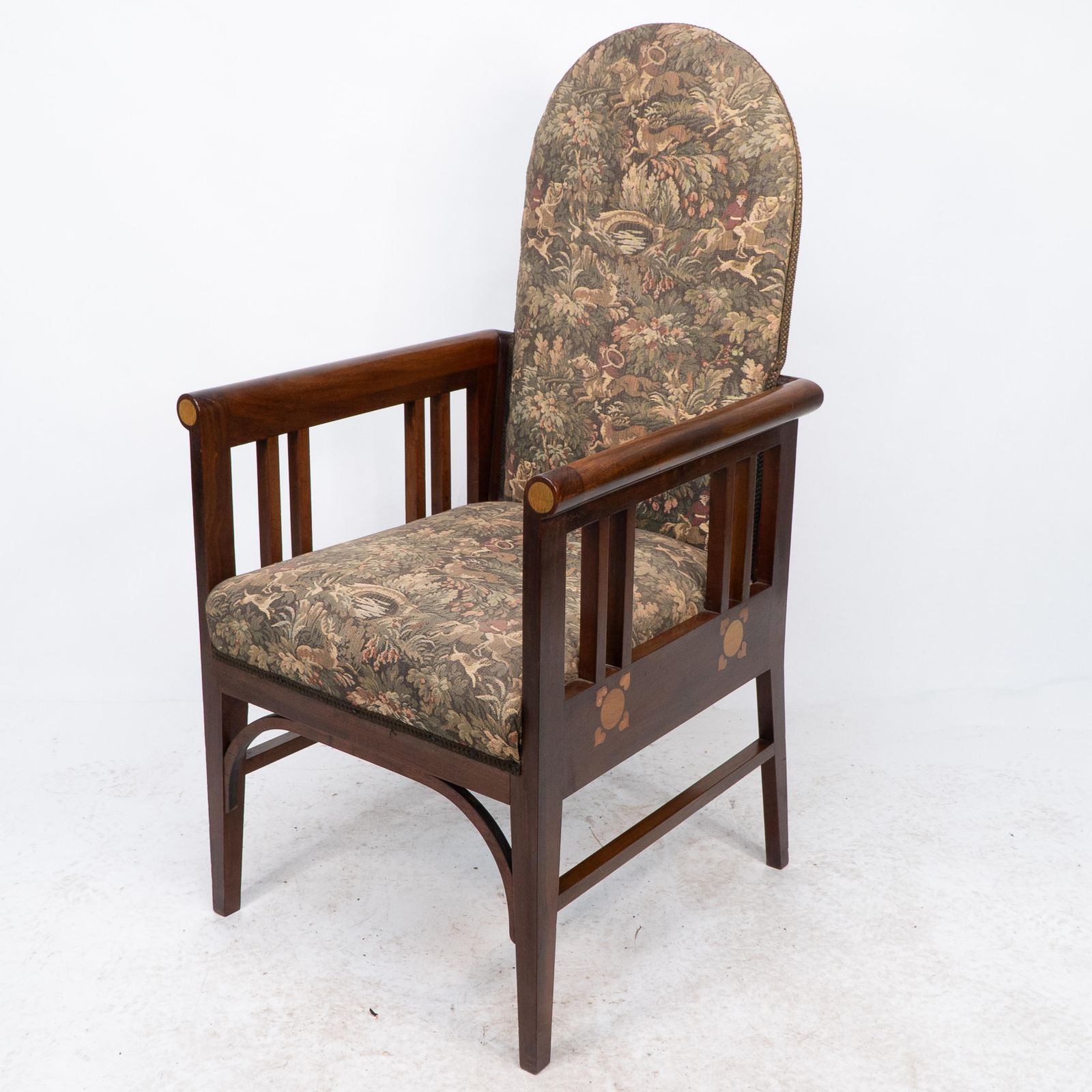 G M Ellwood For J S Henry. A Progressive New Art Armchair With Fruitwood Inlays photo for sale
