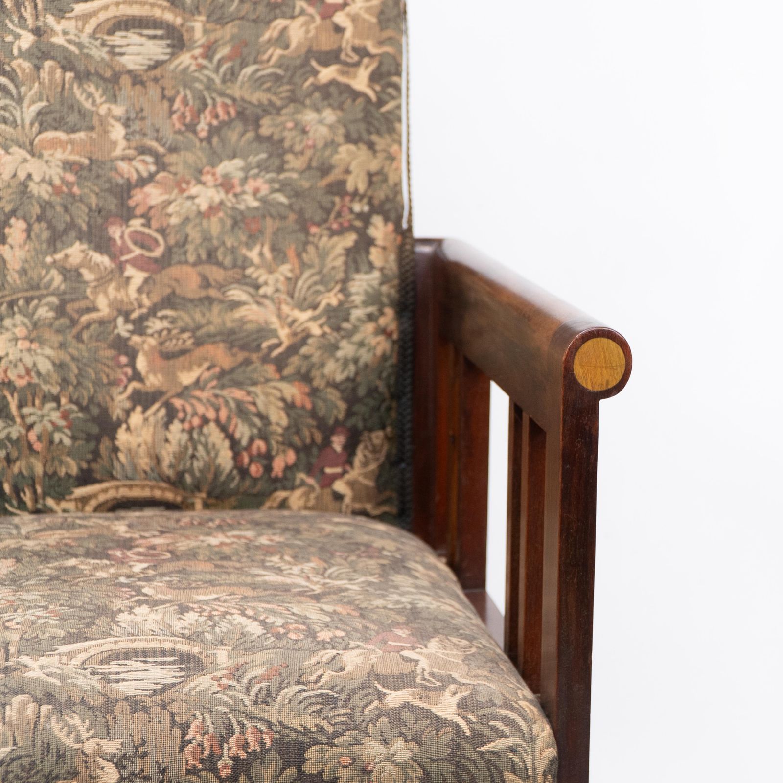 G M Ellwood For J S Henry. A Progressive New Art Armchair With Fruitwood Inlays photo vintage