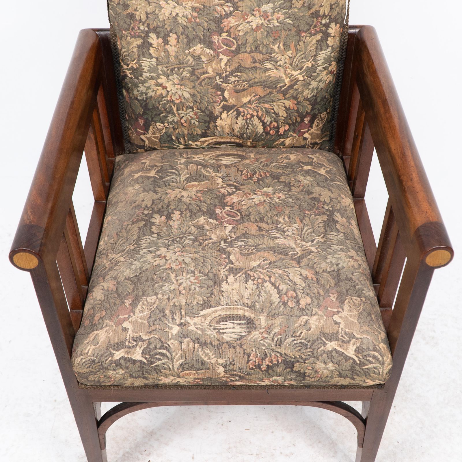 photo furniture G M Ellwood For J S Henry. A Progressive New Art Armchair With Fruitwood Inlays