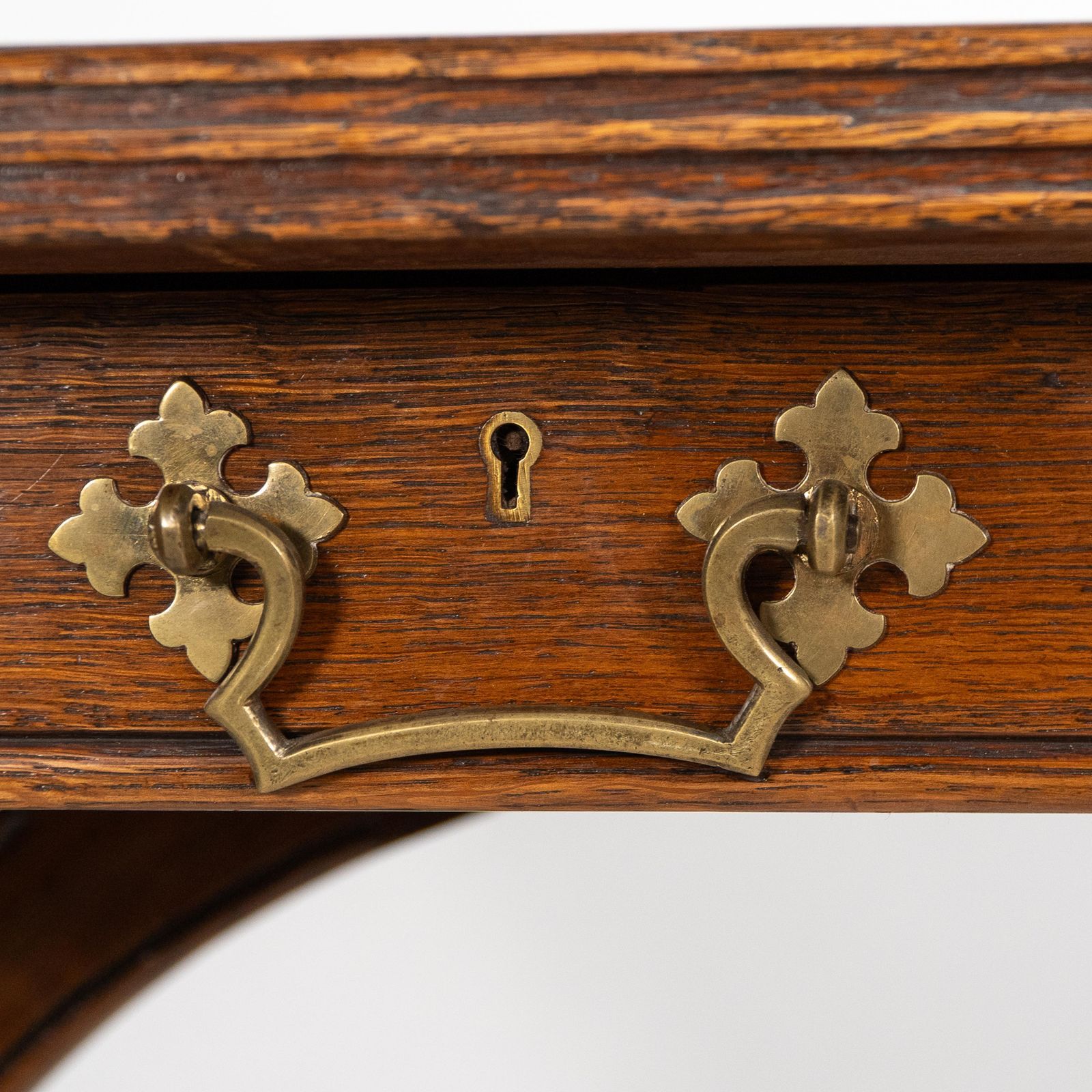 photo vintage Bruce Talbert Attributed For Cox & Sons. A Good Period Gothic Revival Oak Desk