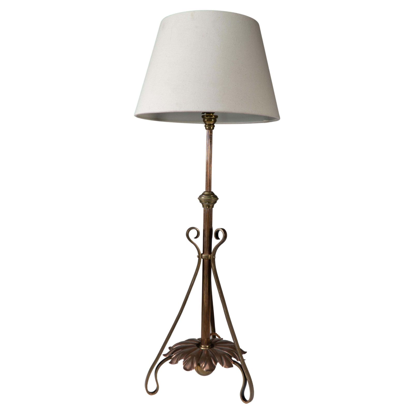 Was Benson. An Arts And Crafts Telescopic Adjustable Copper And Brass Table Lamp