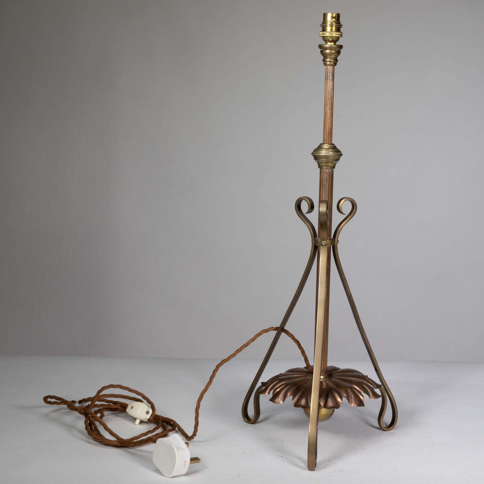 Was Benson. An Arts And Crafts Telescopic Adjustable Copper And Brass Table Lamp photo vinterior