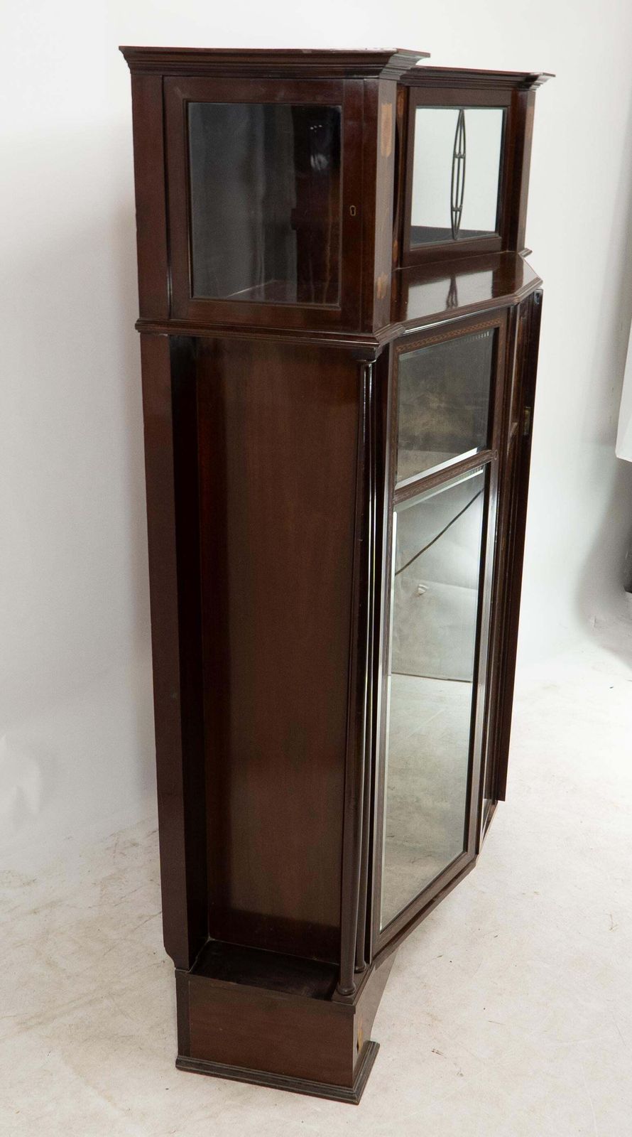 E. Goodall Manchester An English Arts & Crafts Display Cabinet With Floral Inlay photo Furniture