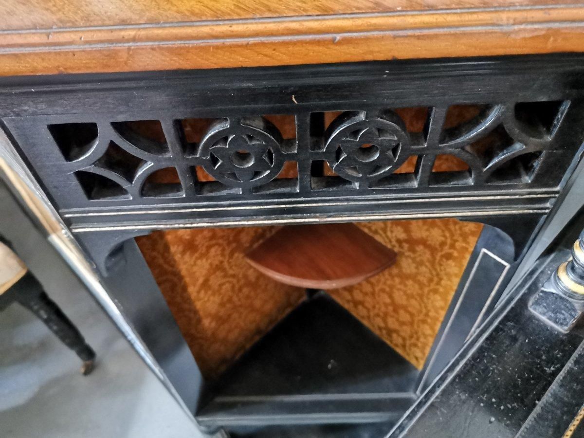 photo vinterior Aesthetic Movement Side Cabinet With Carved Panels Of Putti Putti Playing Music.