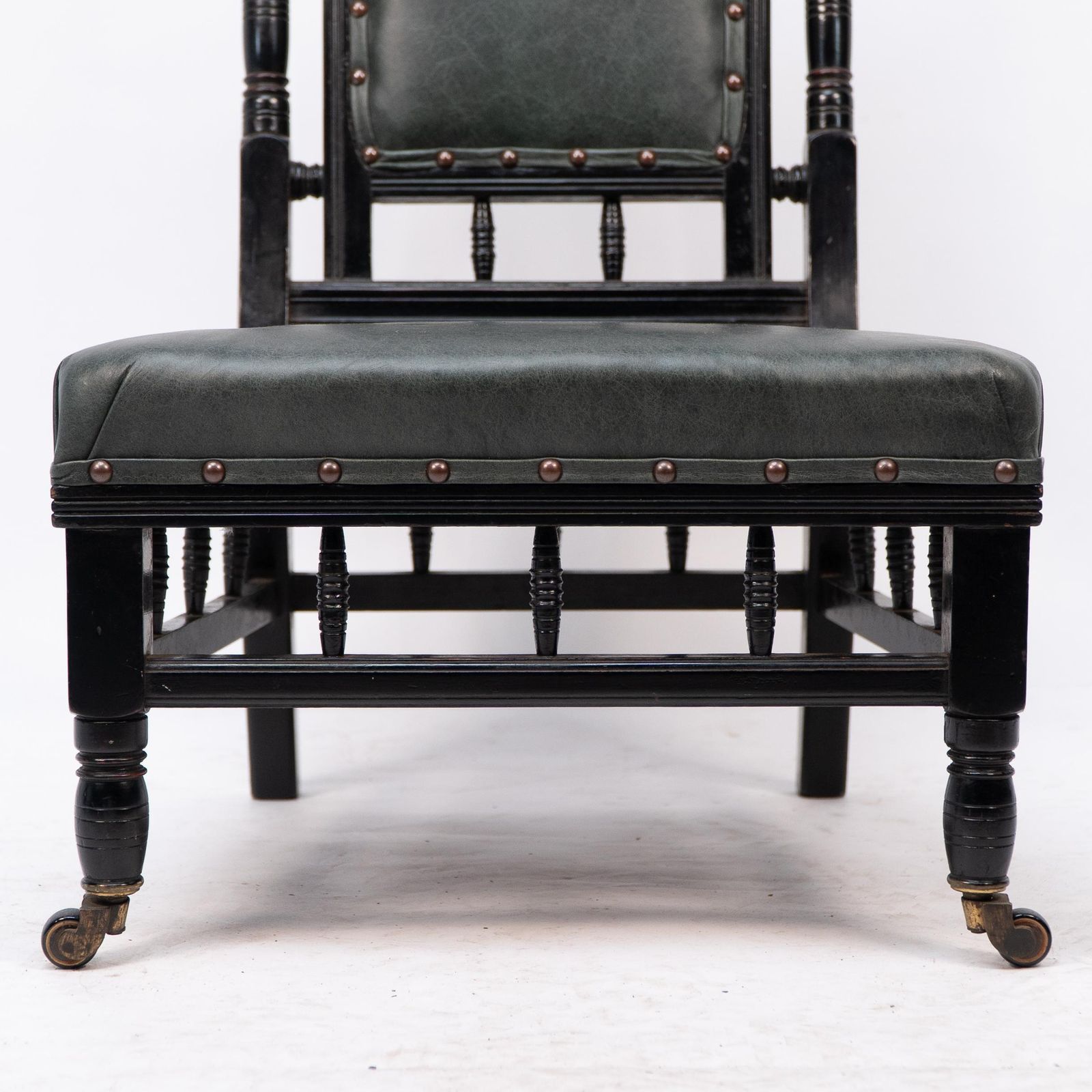 photo for sale Gregory & Co. An Aesthetic Movement Nursing Chair With Stylized Carved Sunflower