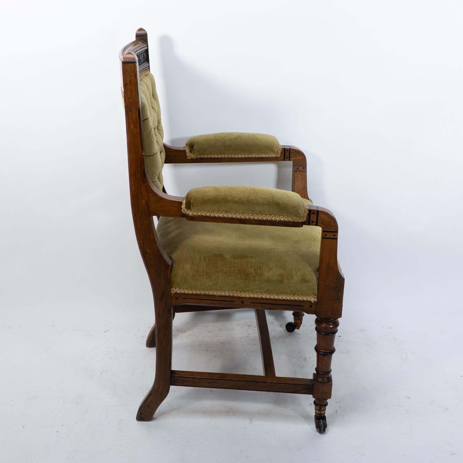 Charles Bevan Attr. A Set Of Five Gothic Revival Oak Dining Chairs & An Armchair photo vinterior