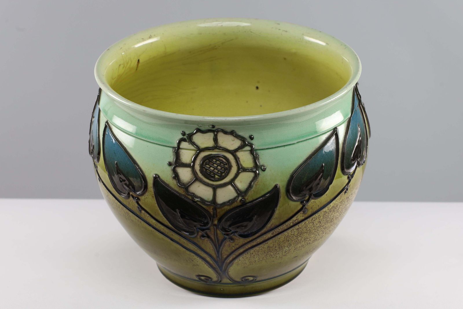 Wardle By Frederick Rhead Attri. Arts & Crafts Planter With Floral Decoration. photo buy